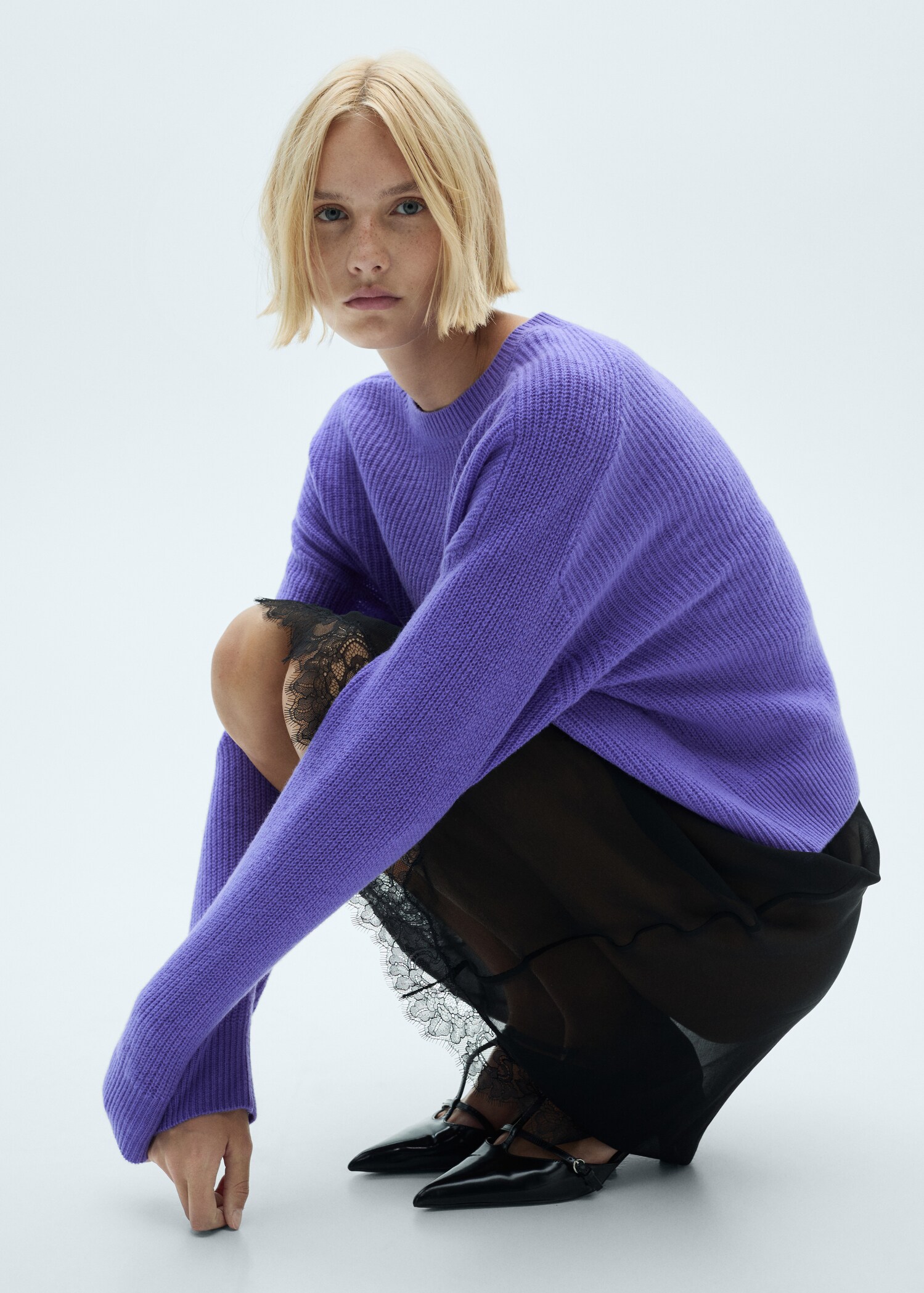 Pull-over en laine crop - Détail de l'article 2