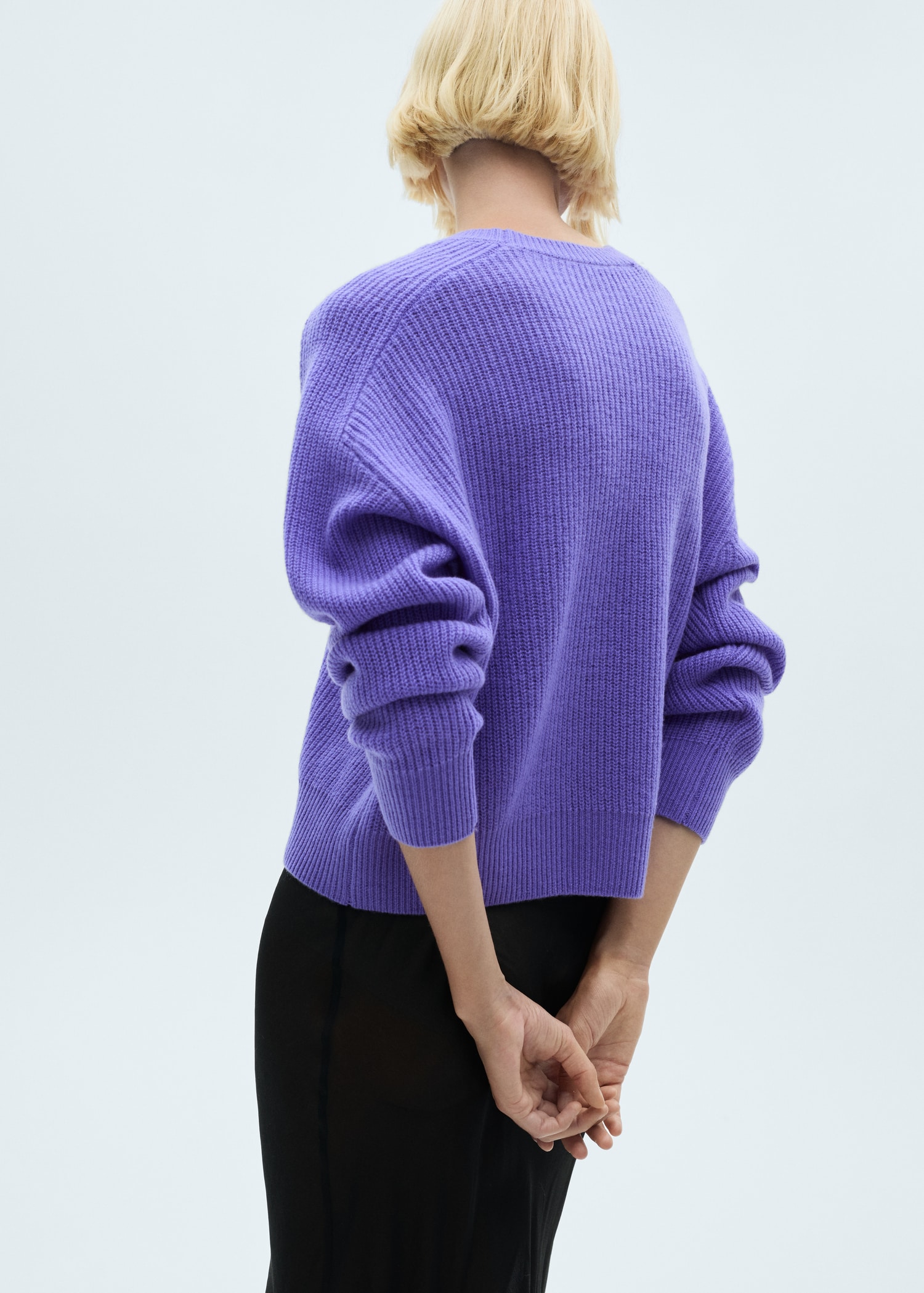 Cropped wool sweater - Reverse of the article