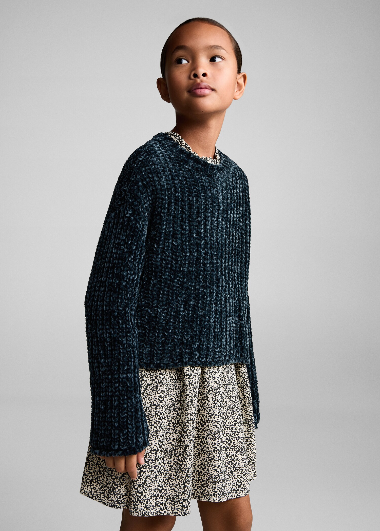 Pull-over maille chenille - Plan moyen