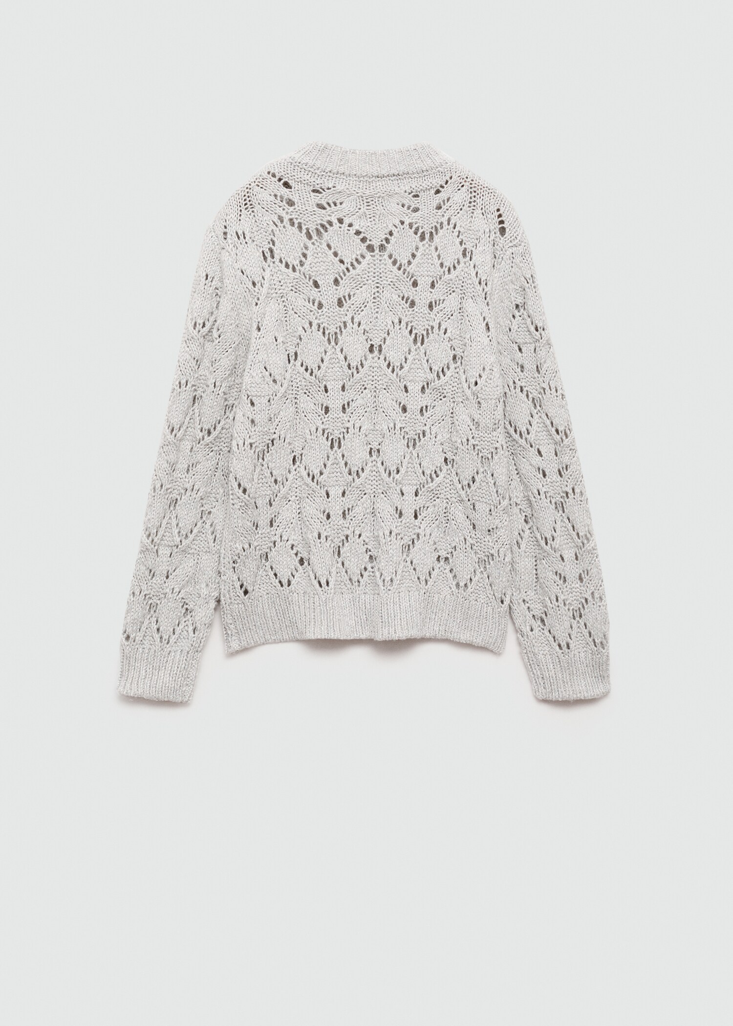Lurex openwork knitted sweater - Reverse of the article