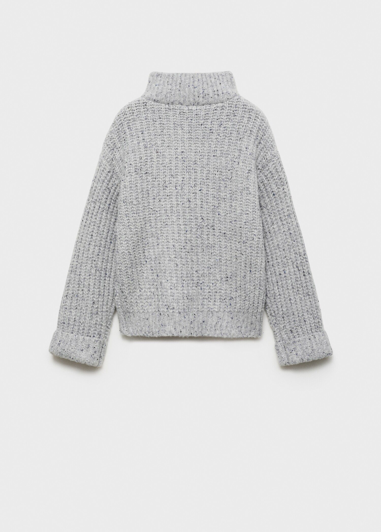High neck sweater with zip - Reverse of the article