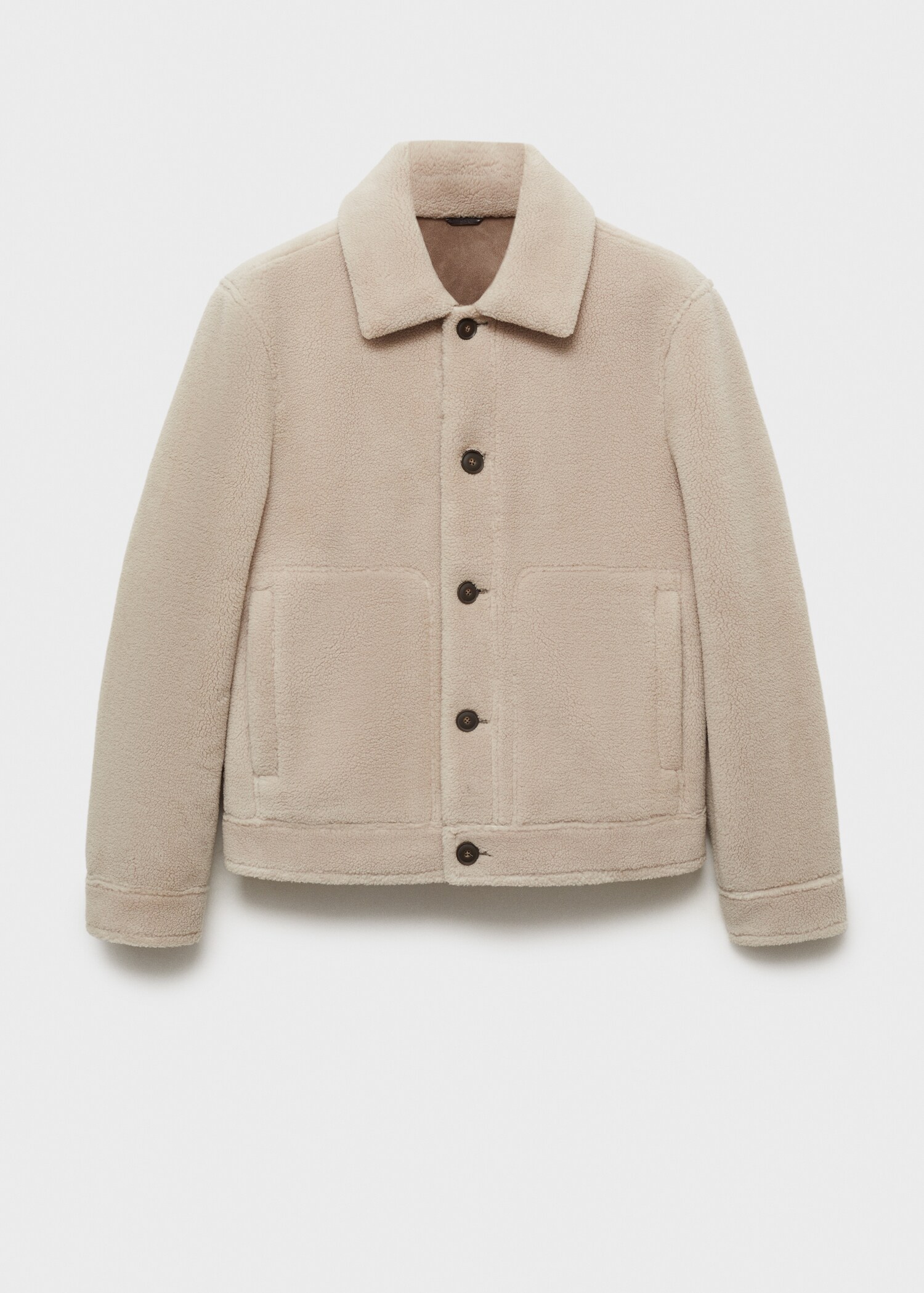 Veste moutonnée boutons regular-fit - Article sans modèle