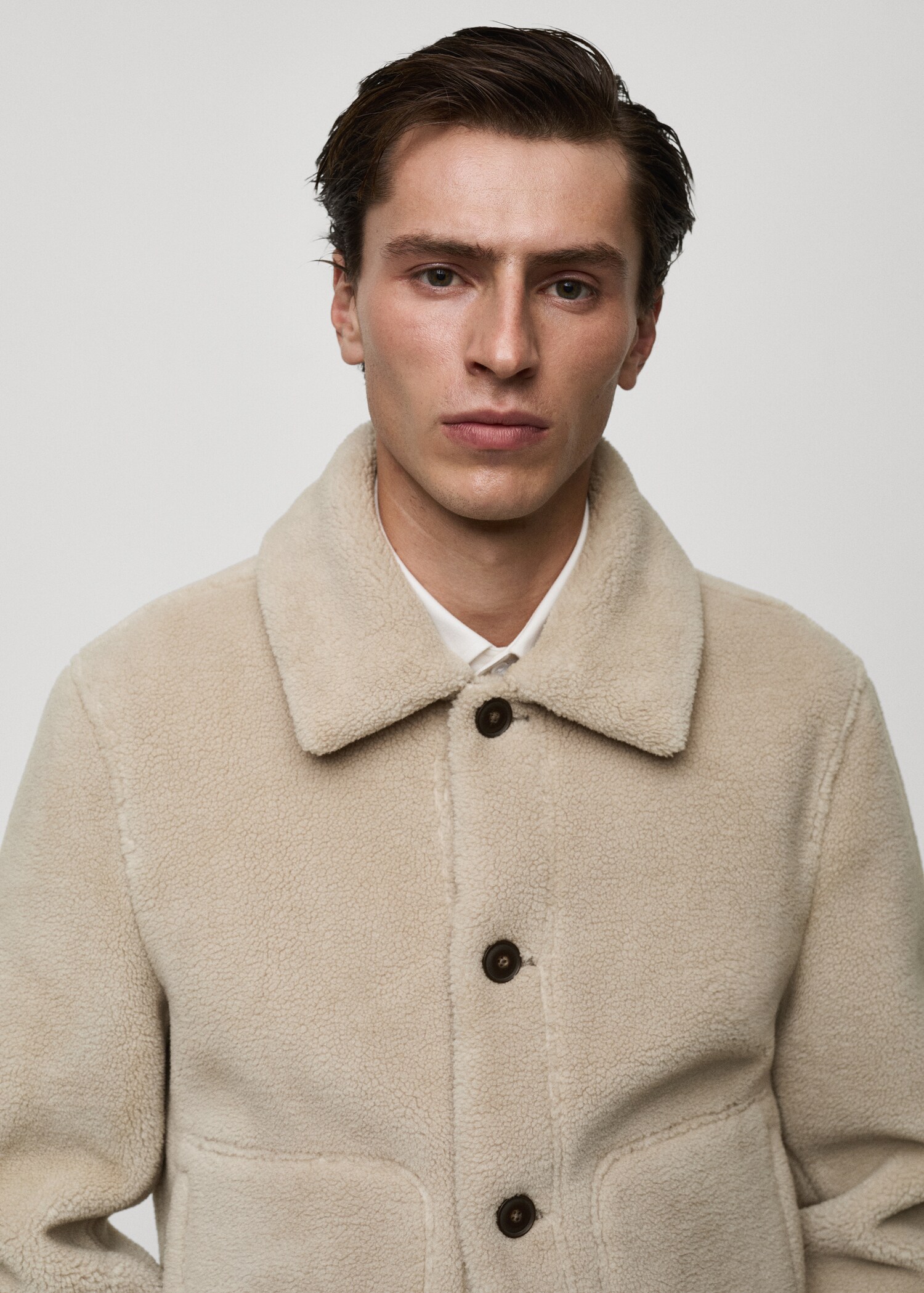 Veste moutonnée boutons regular-fit - Détail de l'article 1
