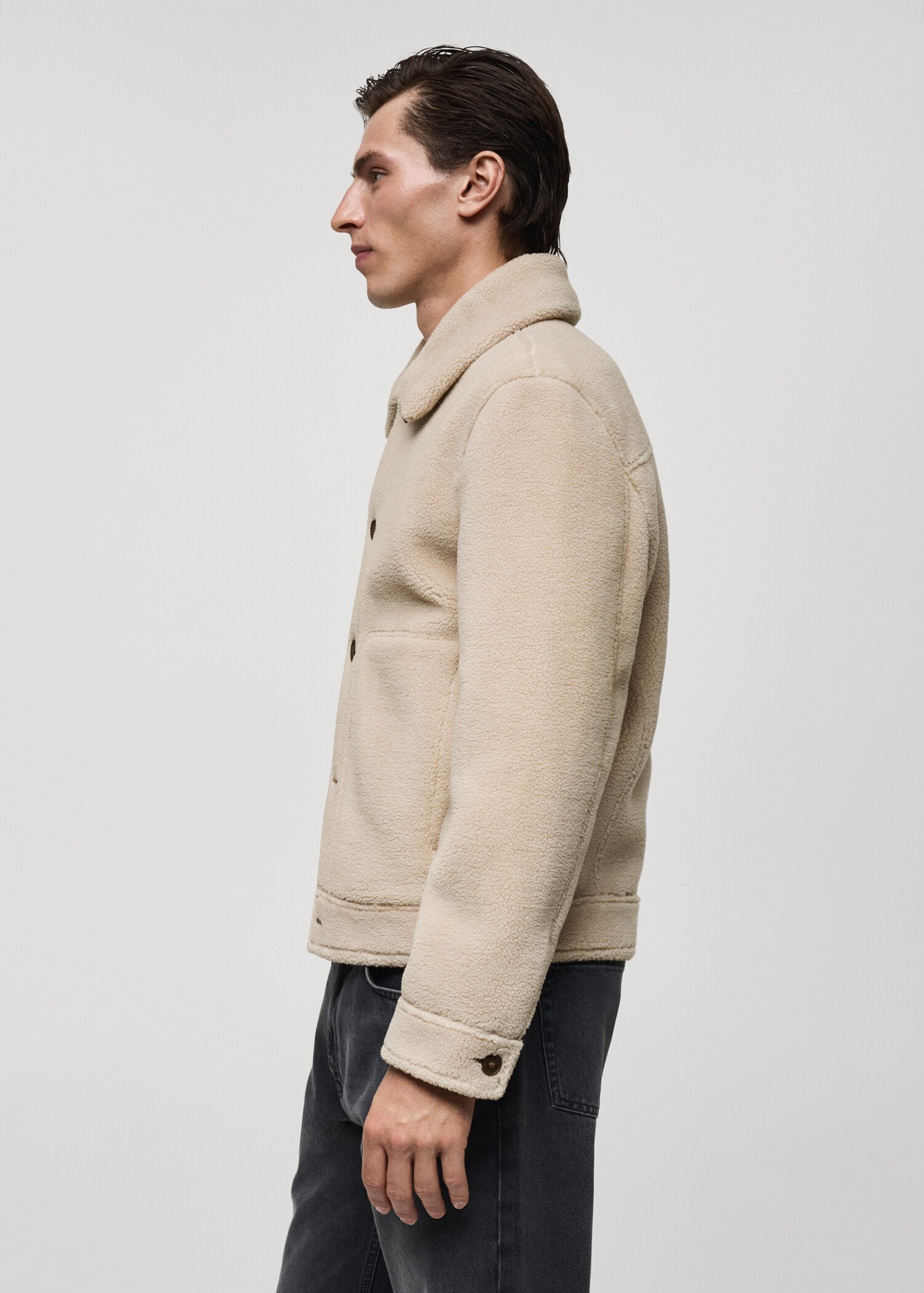 Veste moutonnée boutons regular-fit - Détail de l'article 2