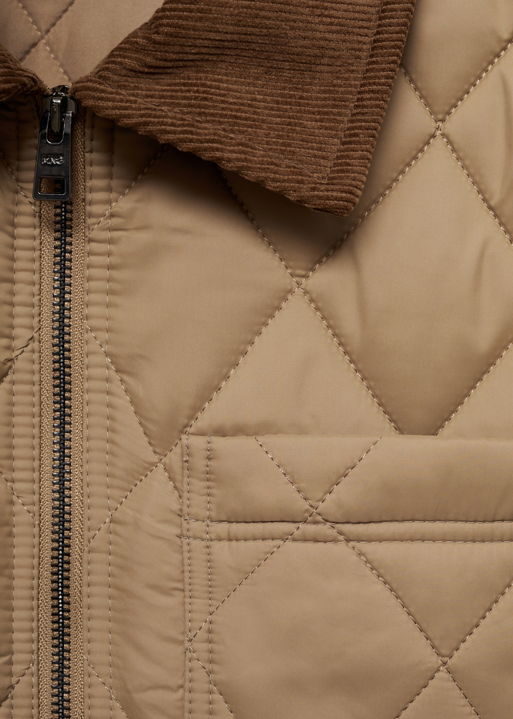 Chaqueta acolchada cuello pana - Detalle del artículo 8