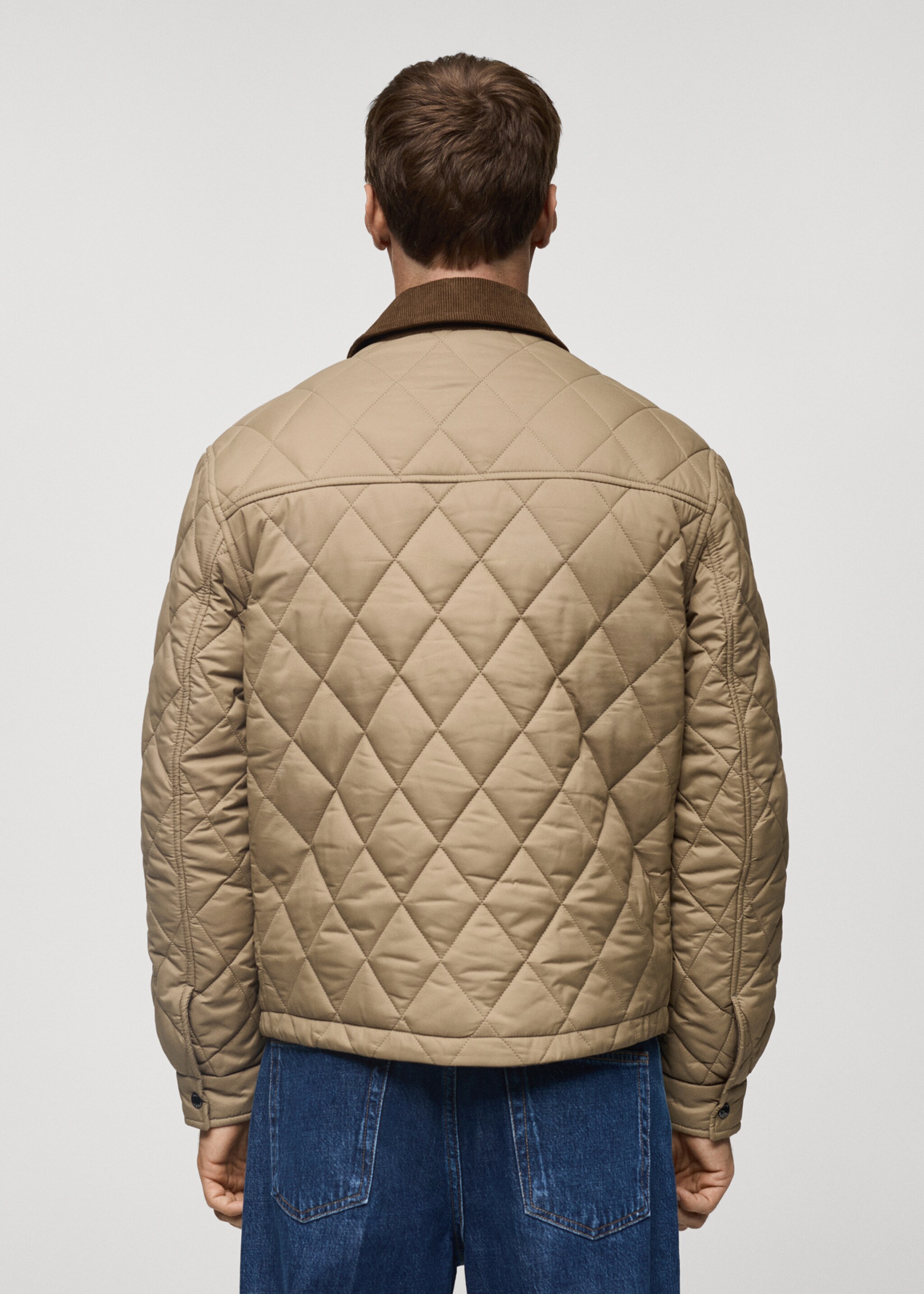 Chaqueta acolchada cuello pana - Reverso del artículo