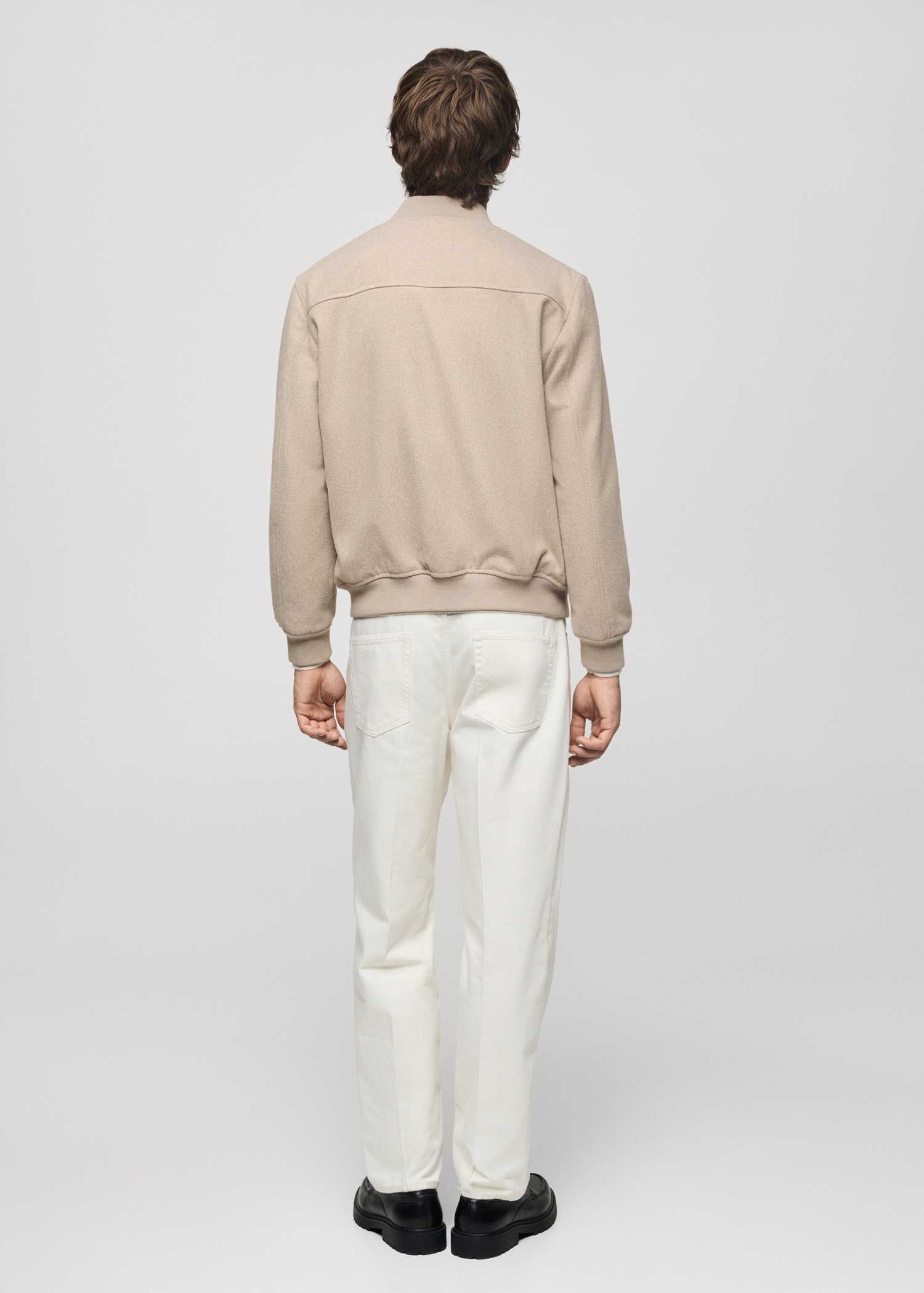 Recycled-wool bomber jacket - Reverse of the article