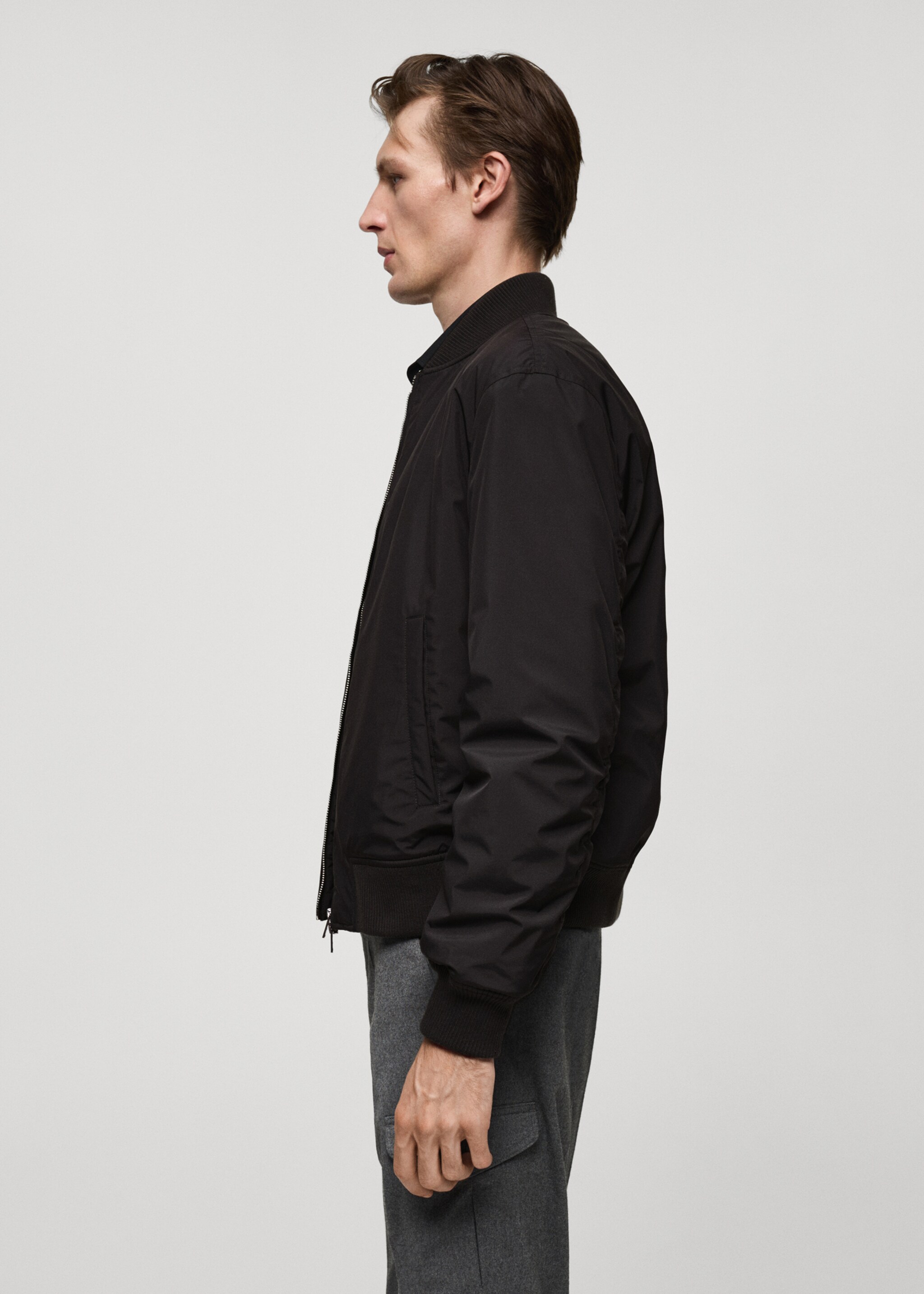 Regular fit quilted bomber - Details of the article 2