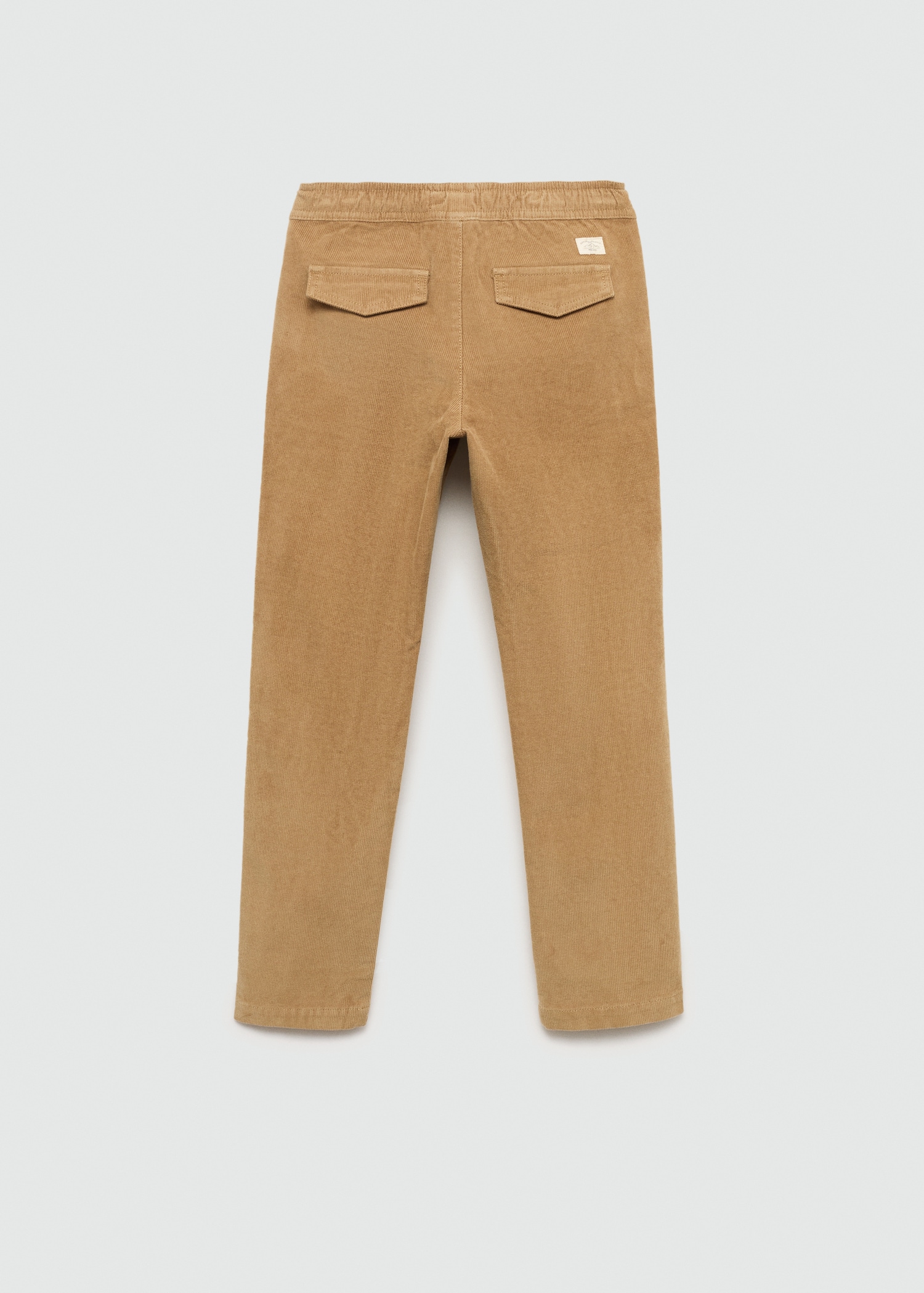 Corduroy trousers with elastic waist - Reverse of the article