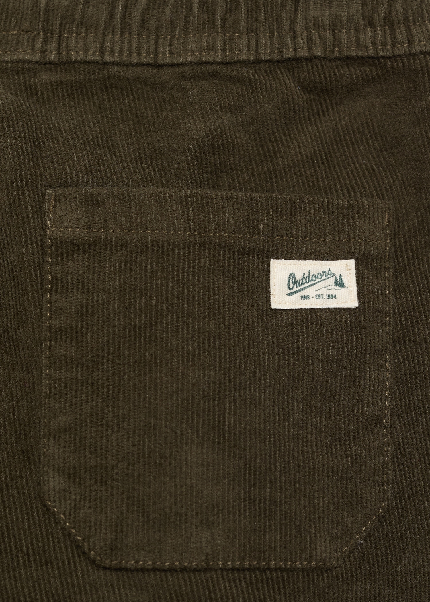 Pantalon velours côtelé taille élastique - Détail de l'article 0