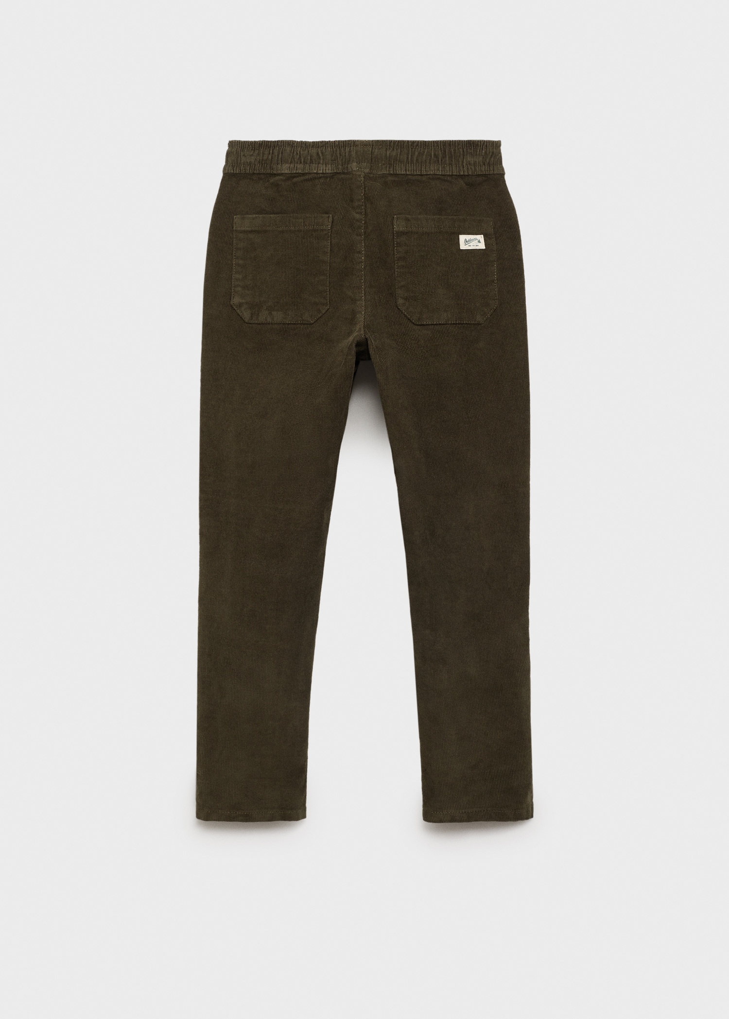 Pantalon velours côtelé taille élastique - Verso de l’article