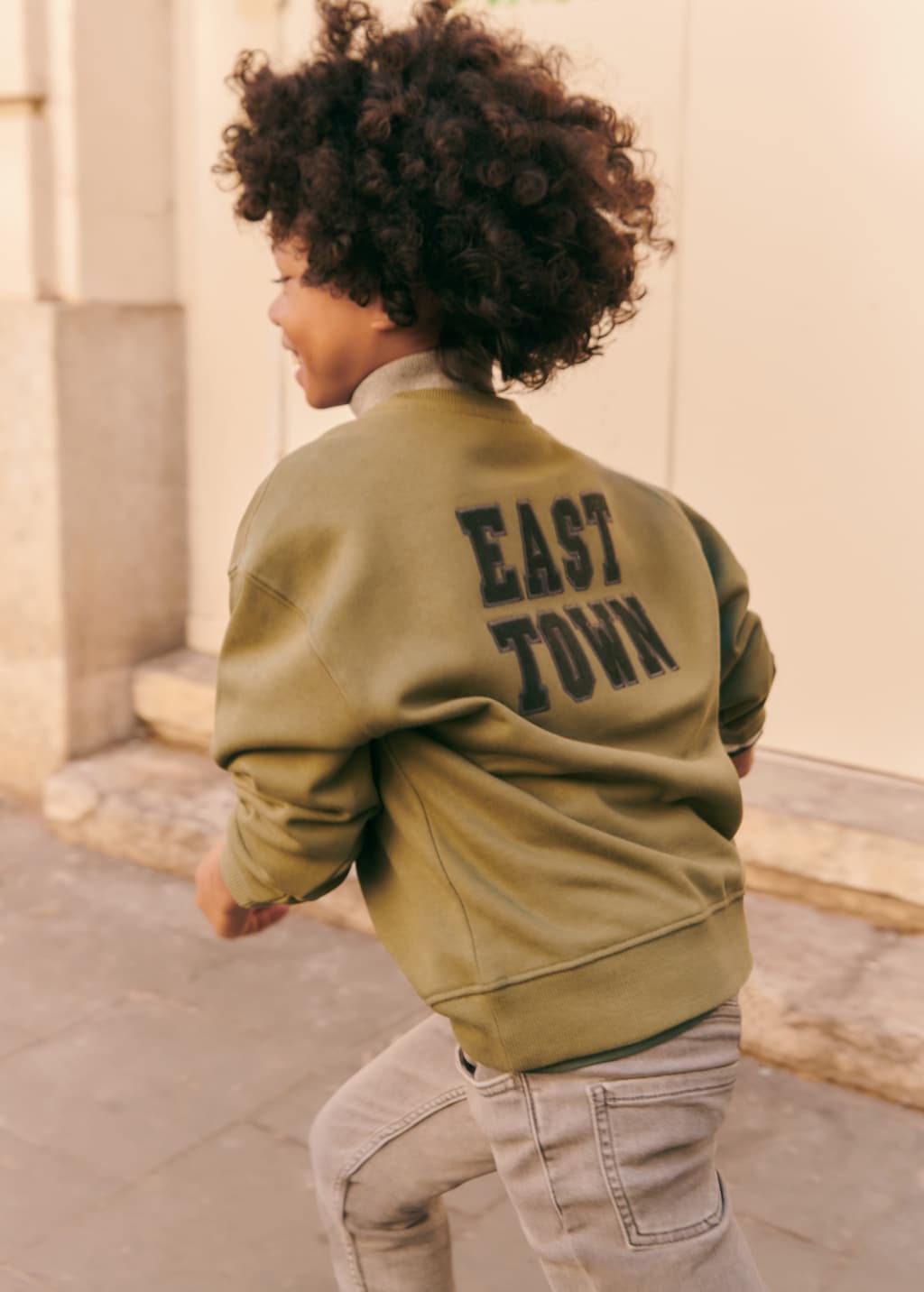 Printed cotton sweatshirt