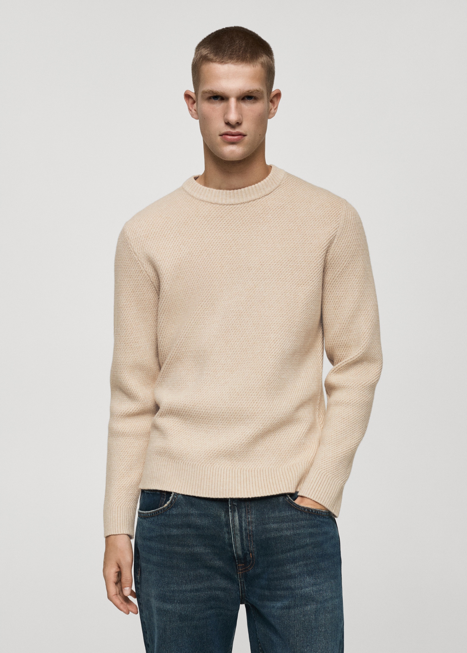 Sweater Pull Homme Mango Pull 100 Coton Tressé