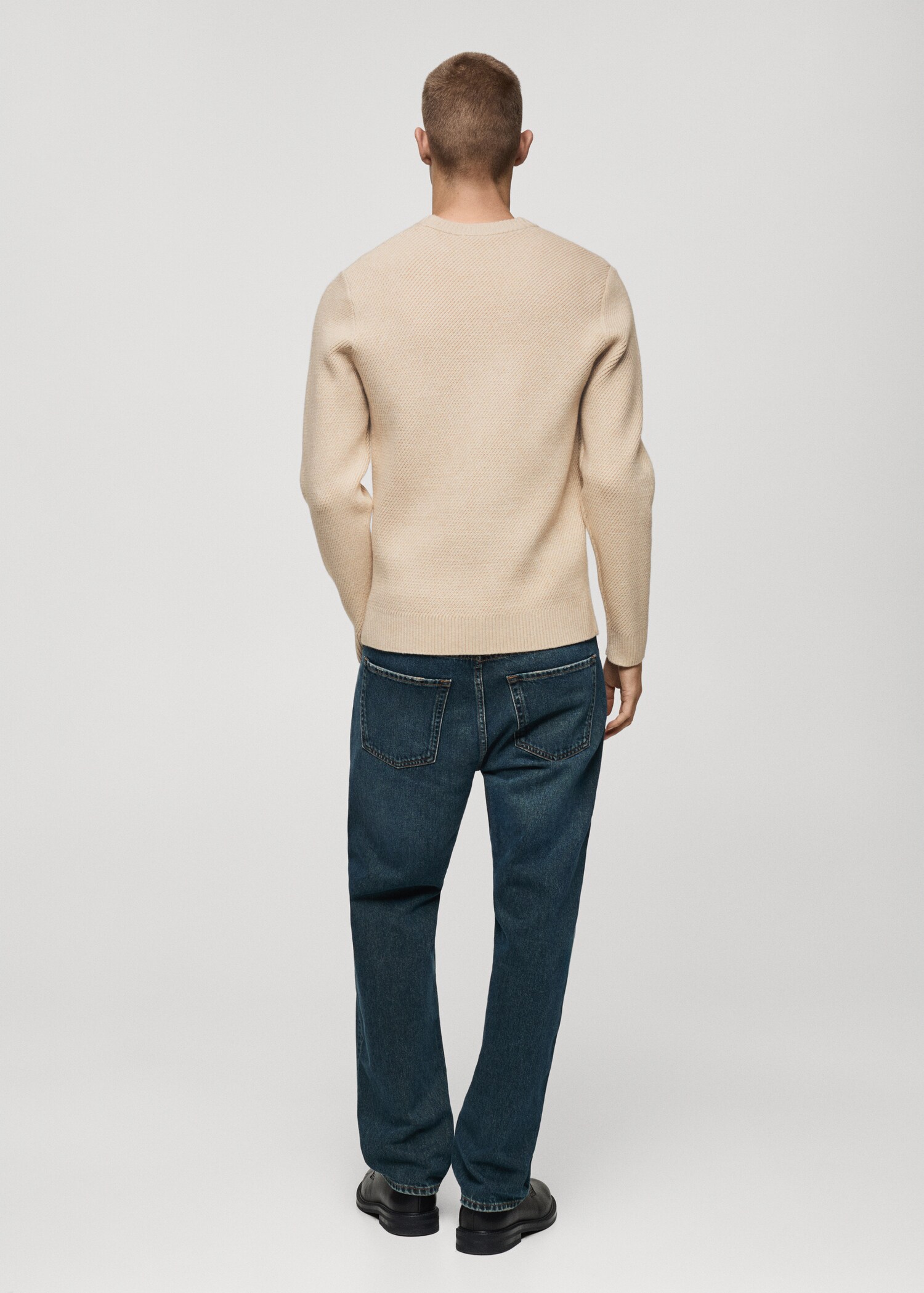 Regular-fit knitted sweater - Reverse of the article