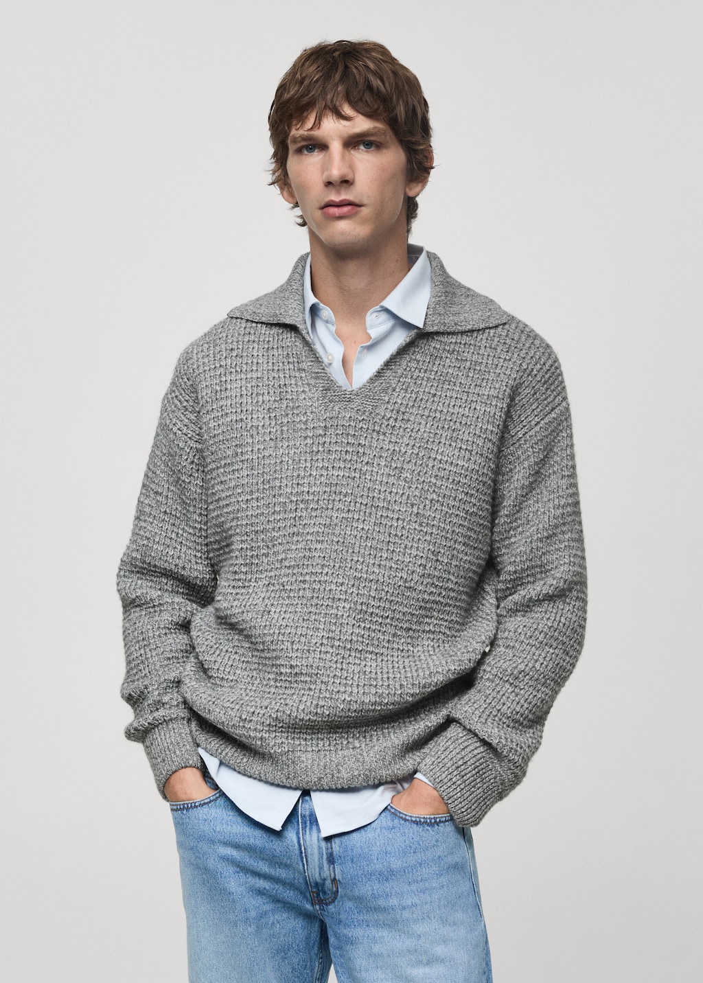 Grey marled sweater online