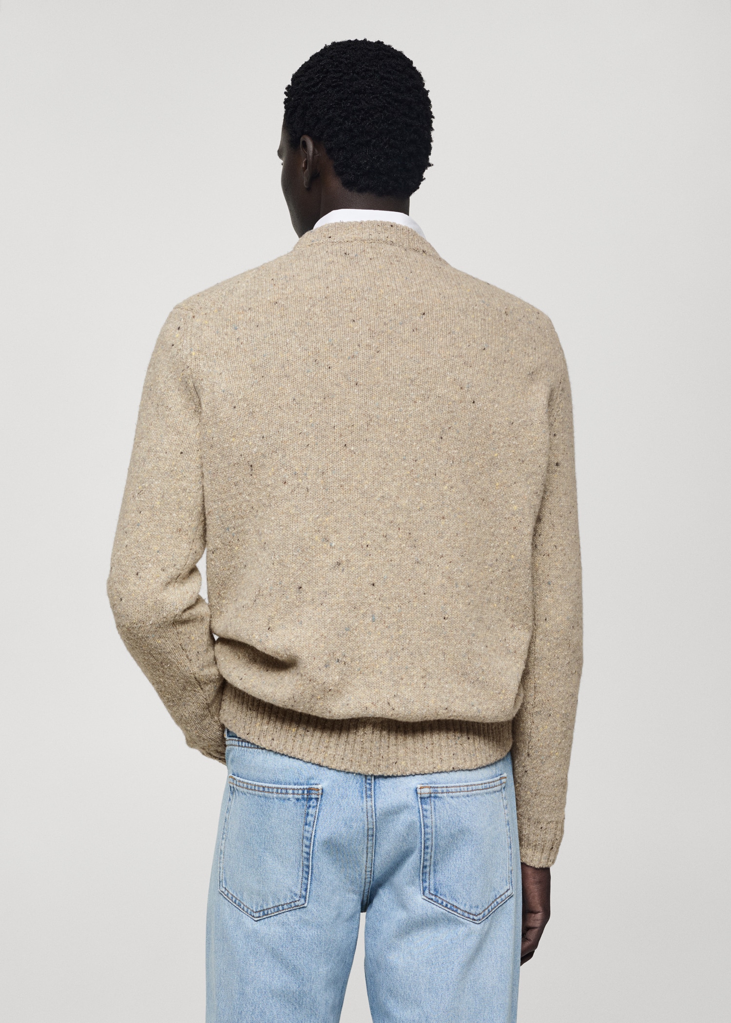 Marled wool knitted sweater - Reverse of the article