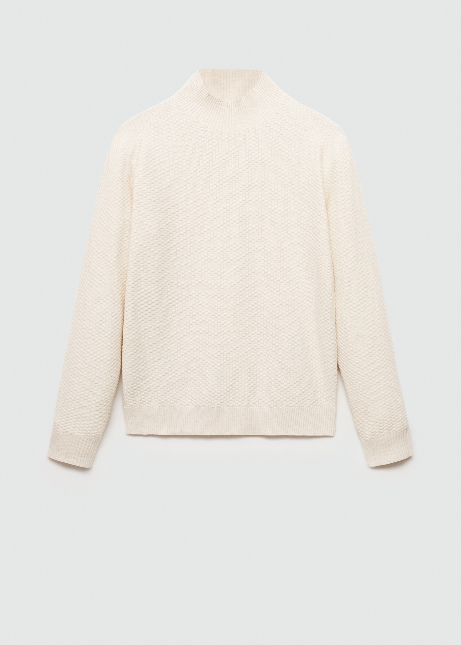 Cotton sweater with perkins-neck  structure - Article without model