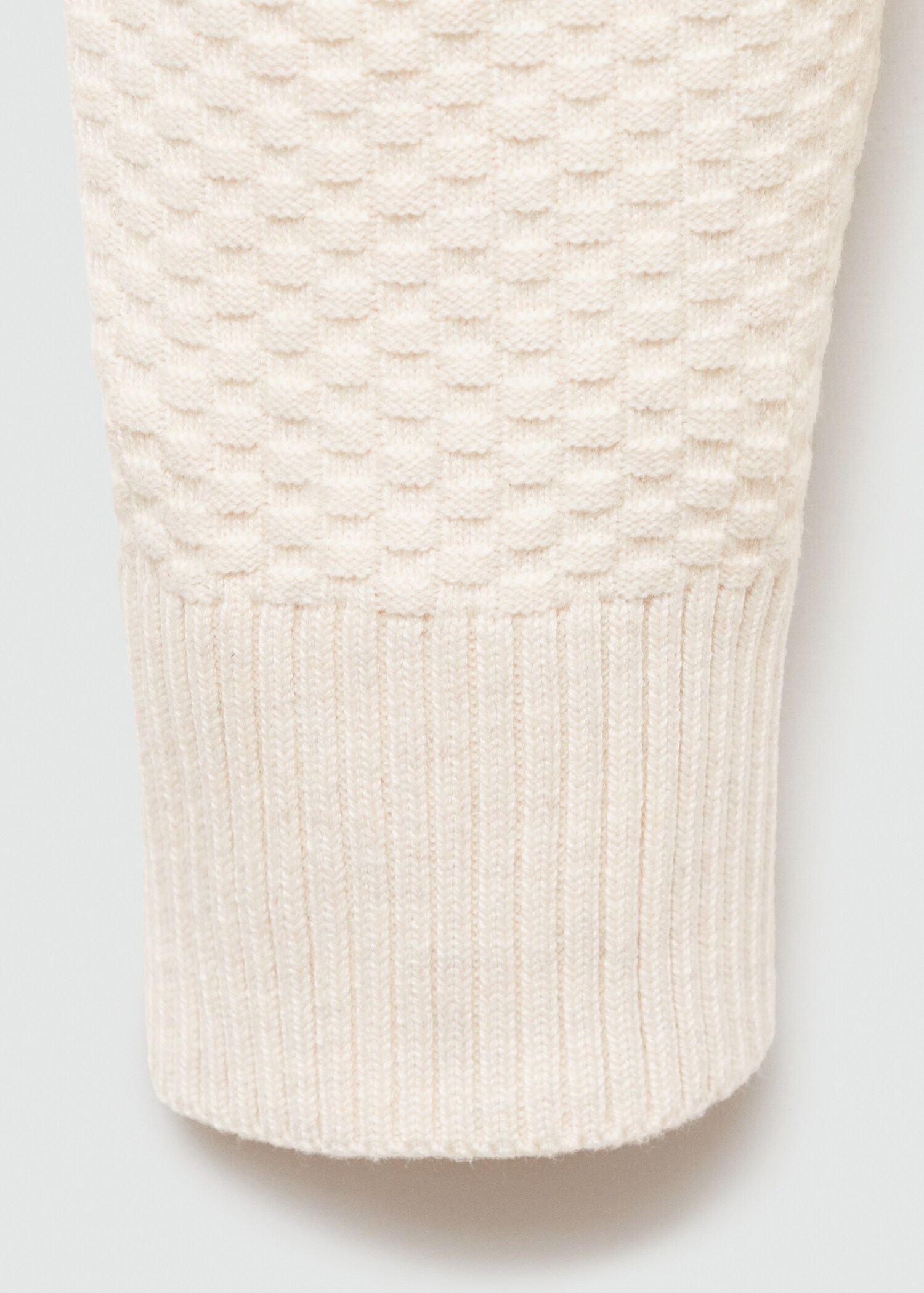 Cotton sweater with perkins-neck  structure - Details of the article 0