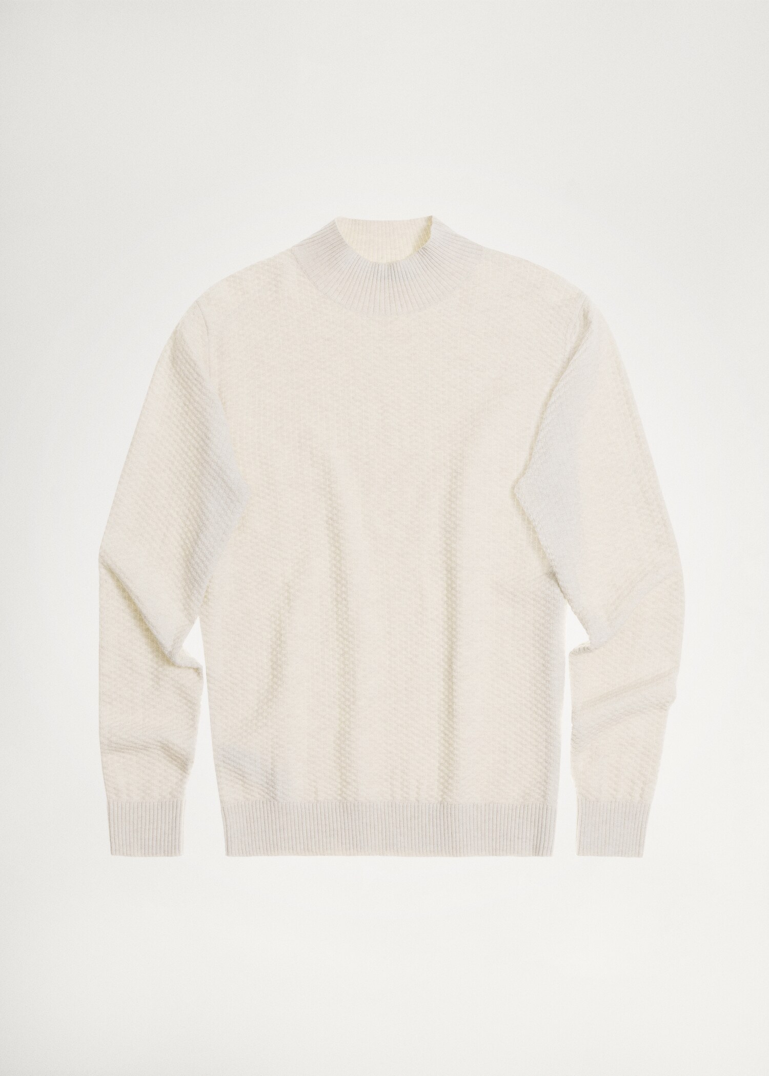 Cotton sweater with perkins-neck  structure - Details of the article 5
