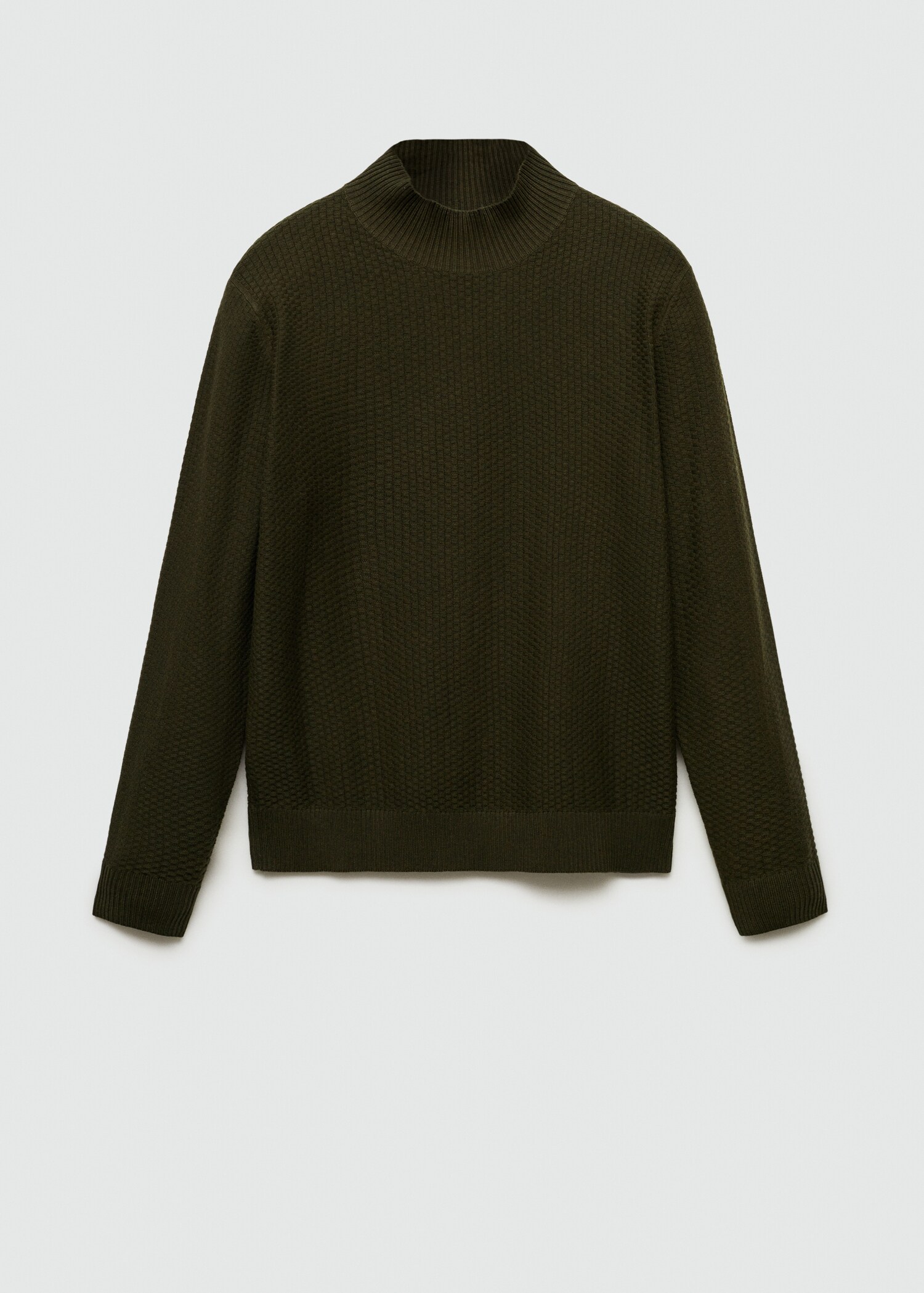 Cotton sweater with perkins-neck  structure - Article without model