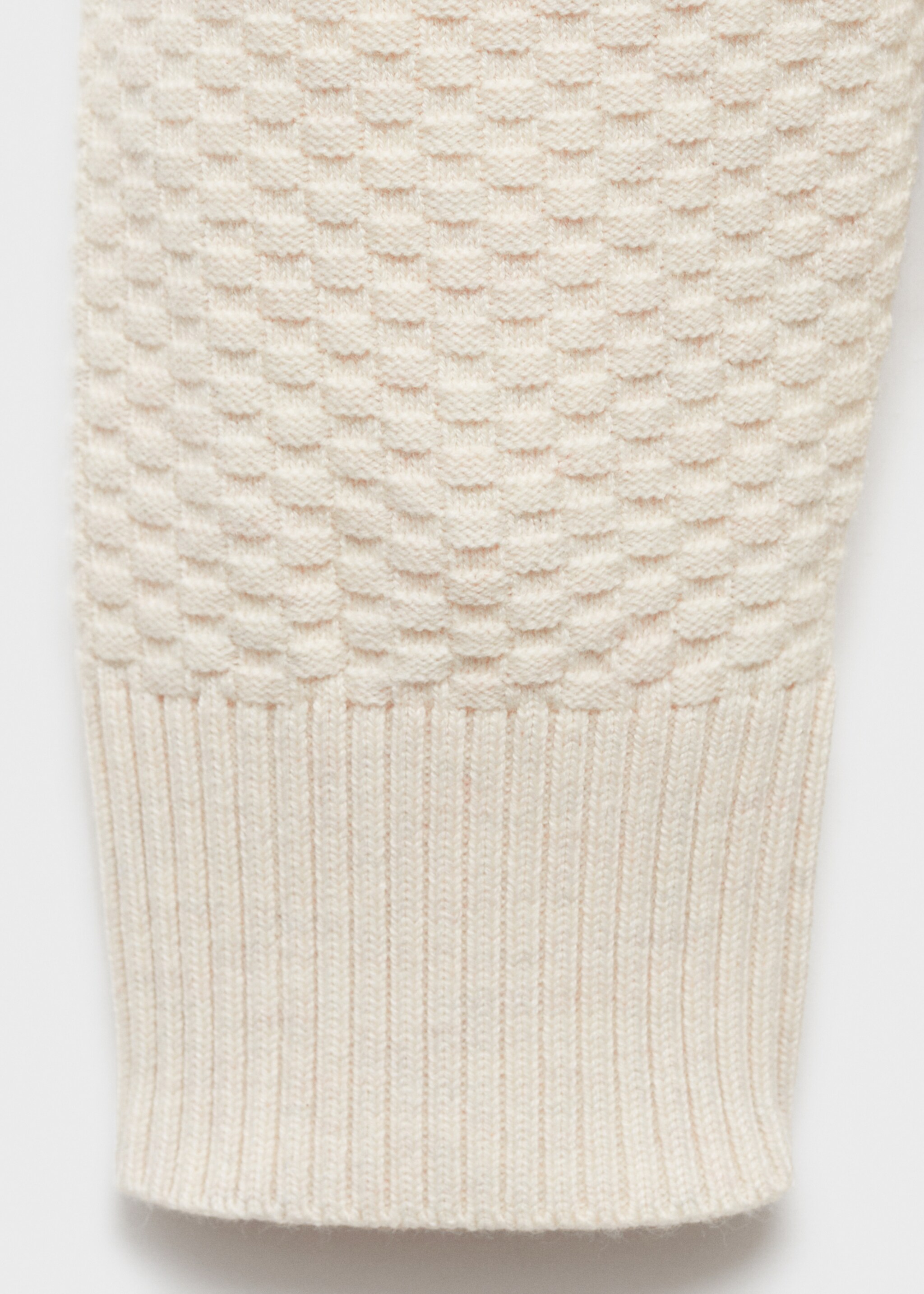 Cotton-blend structured polo sweater - Details of the article 0