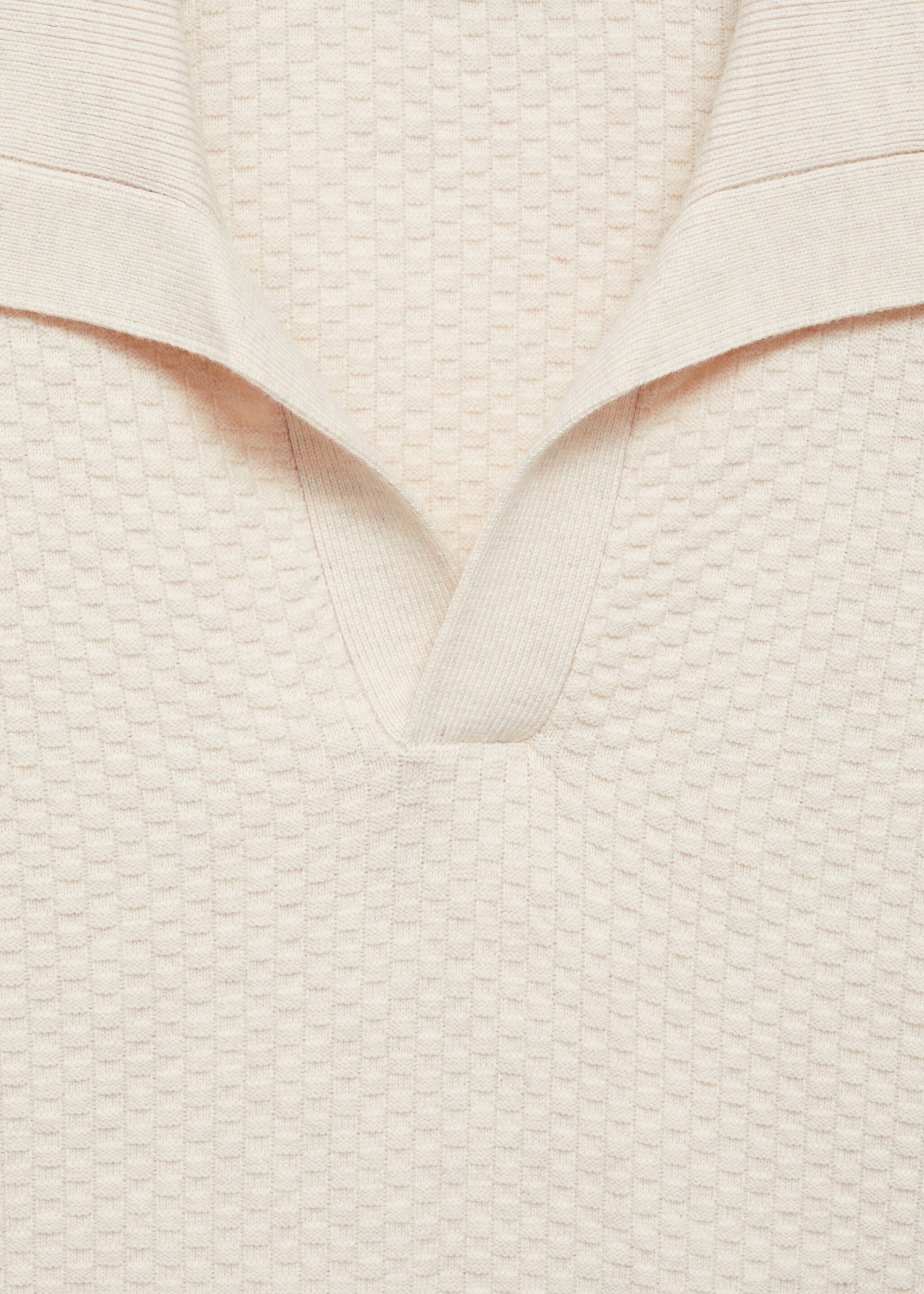 Cotton-blend structured polo sweater - Details of the article 8