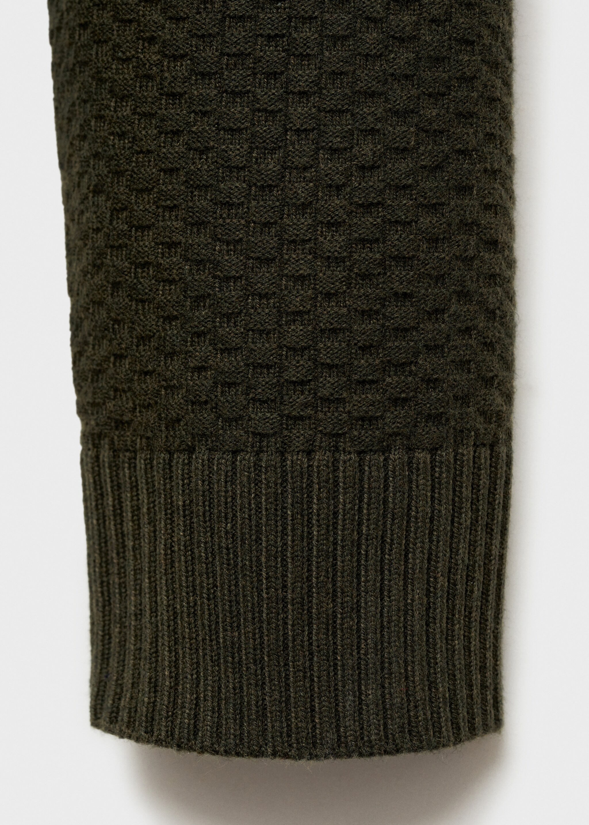 Cotton-blend structured polo sweater - Details of the article 0