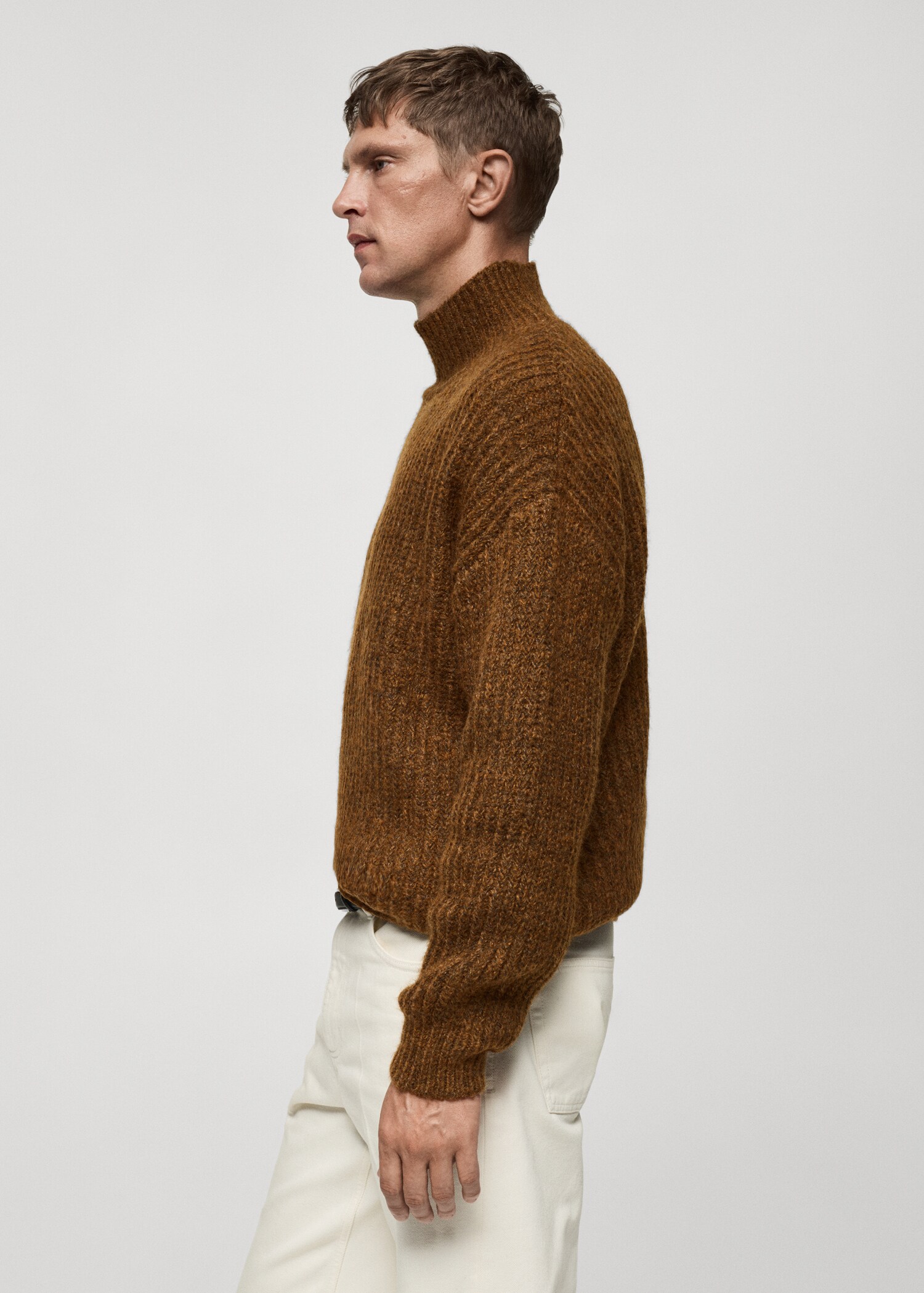 Pull-over côtelé col montant MANGO Niger