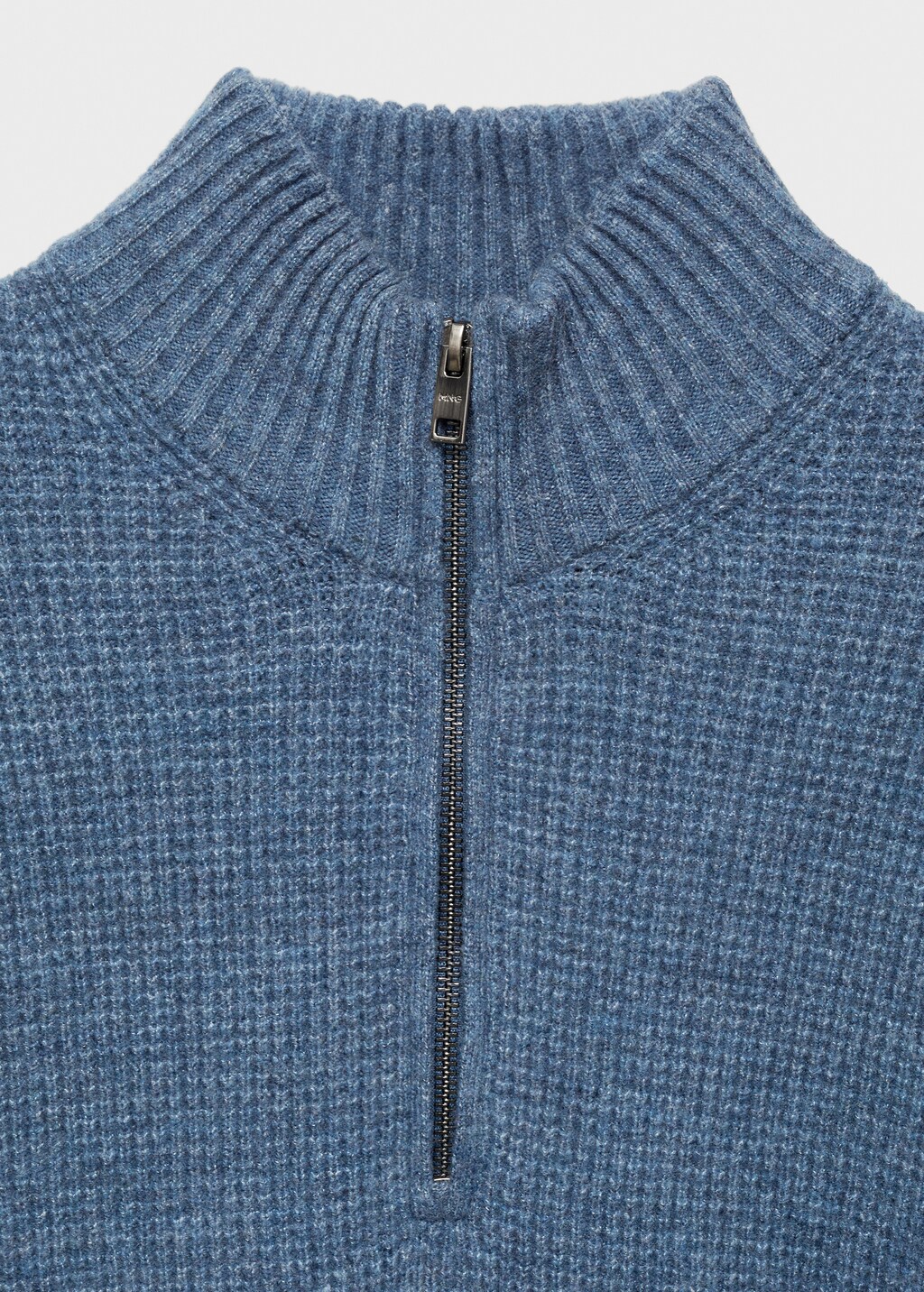 Knitted sweater with perkins neck - Men | MANGO USA