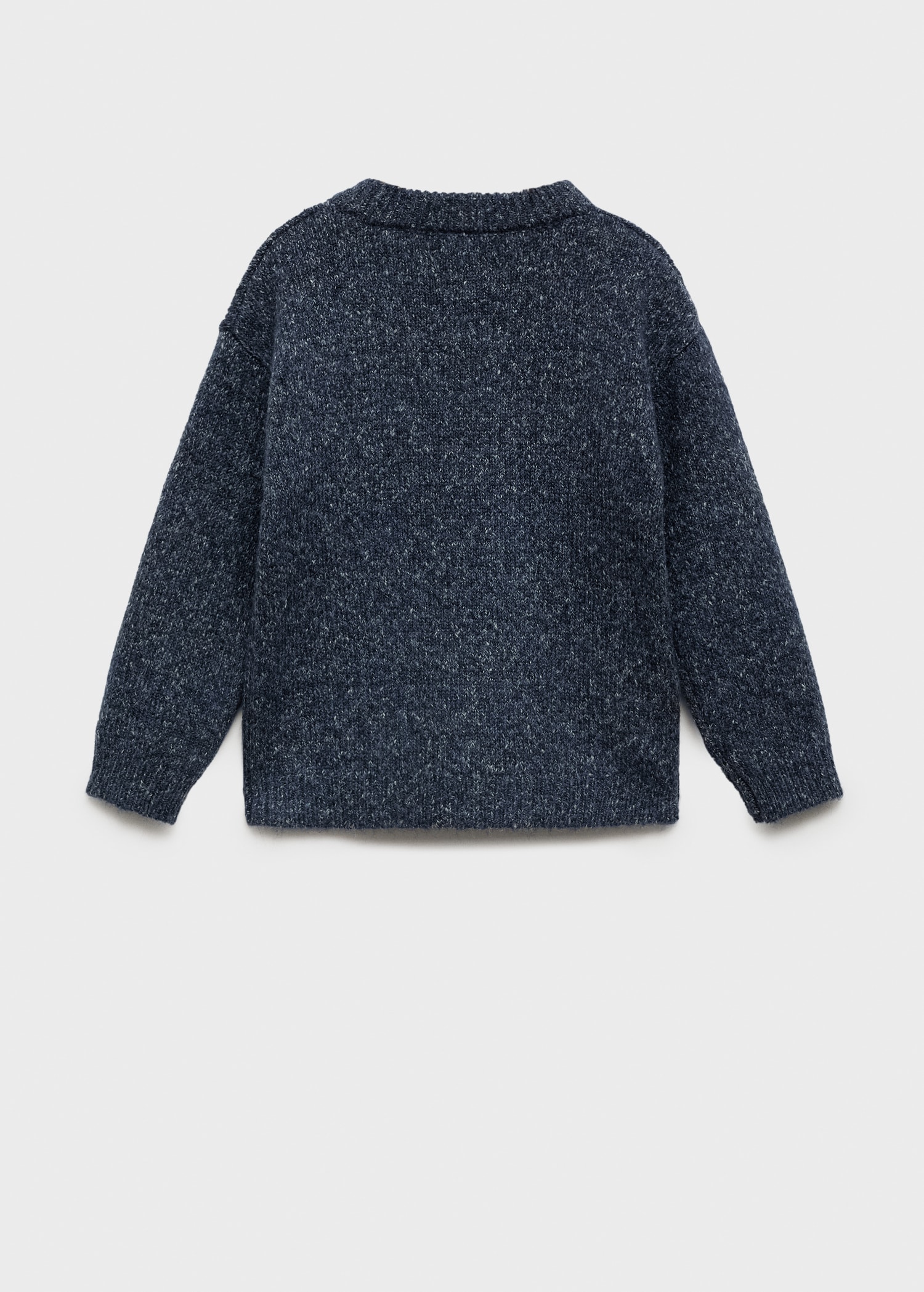 Round-neck knitted sweater - Reverse of the article