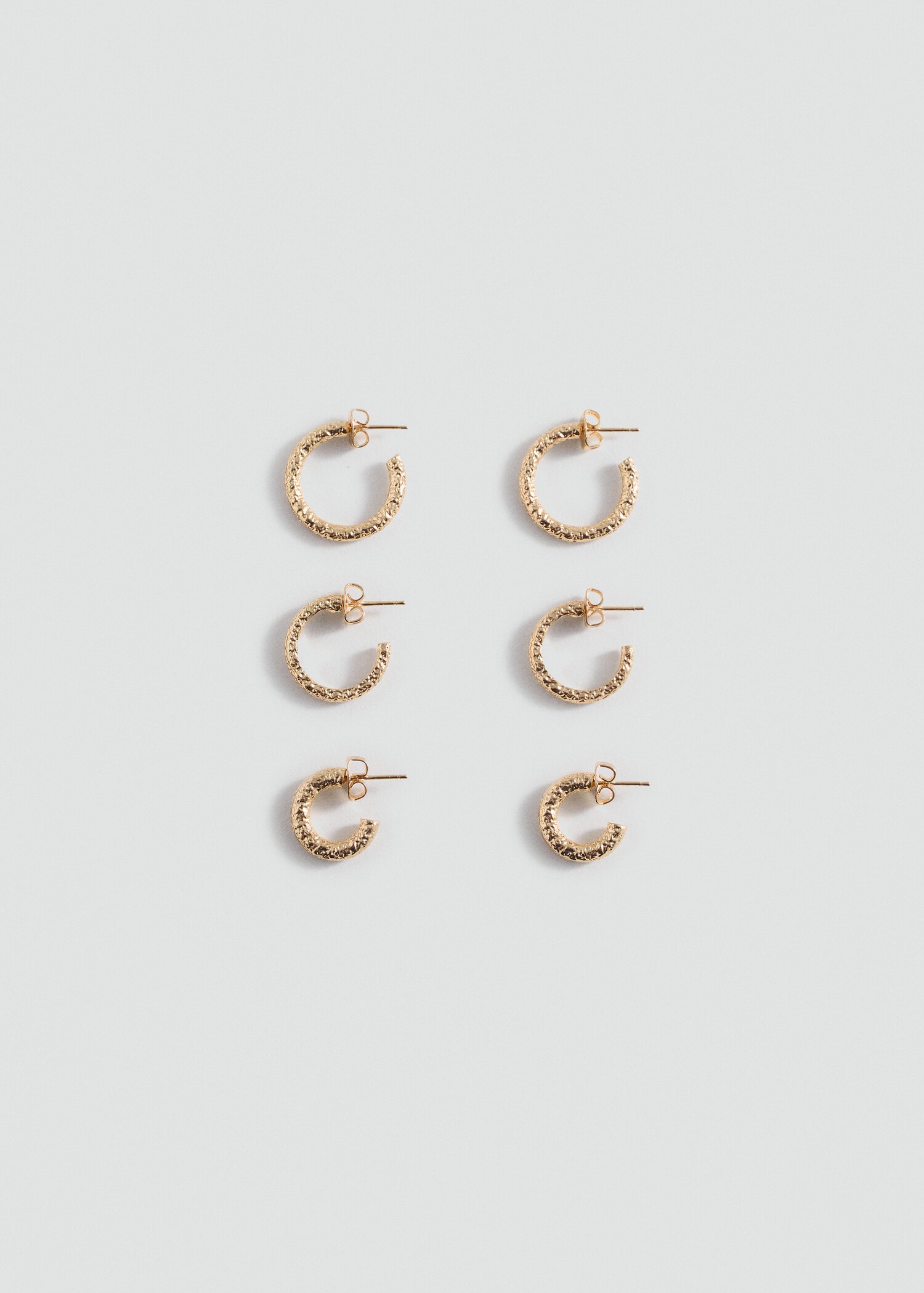 Pack of 3 hoop earrings - Article without model