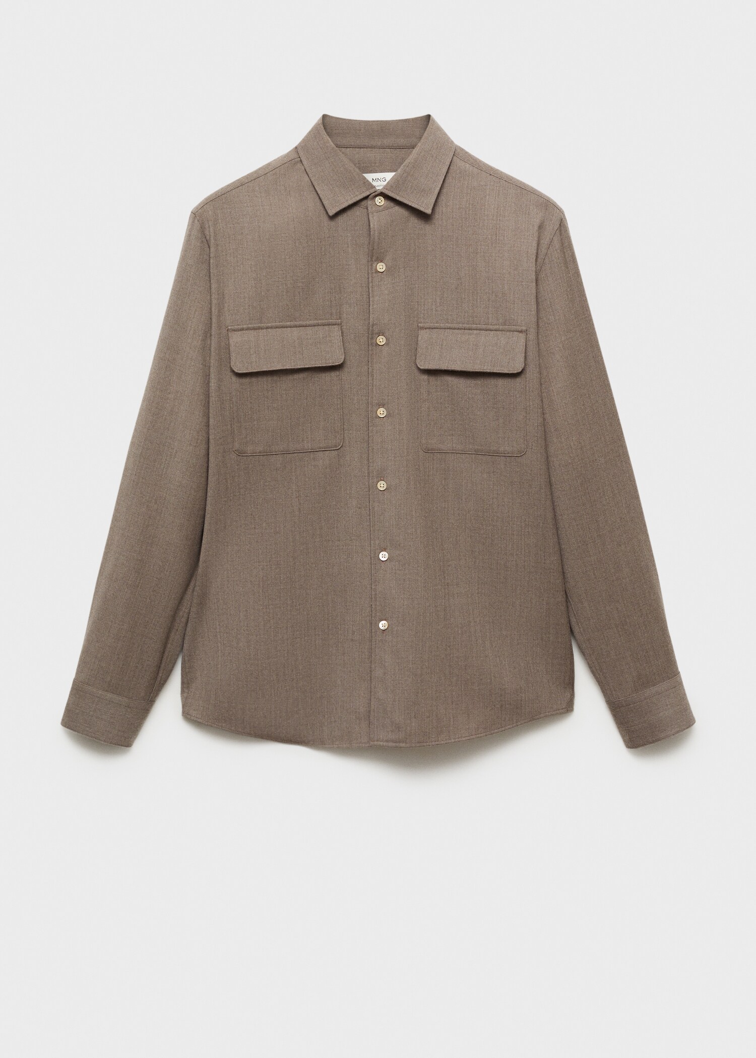 100% wool shirt with pockets - Article without model