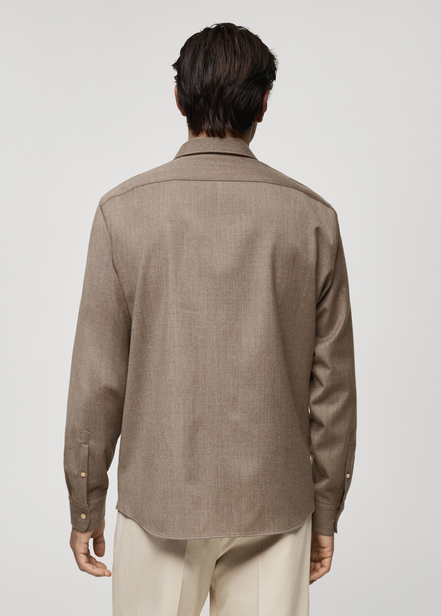 100% wool shirt with pockets - Reverse of the article