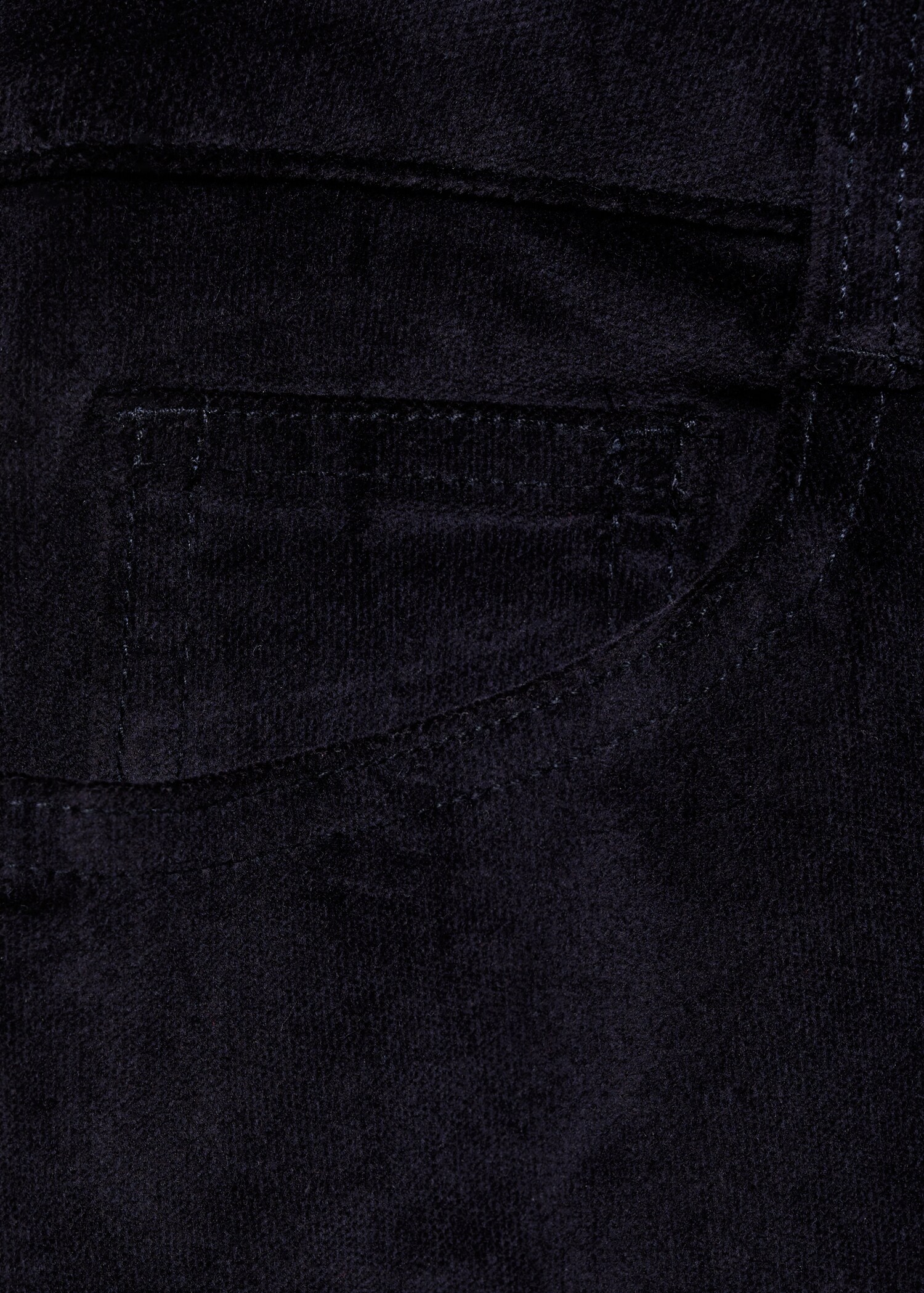 Flared velvet trousers - Details of the article 0