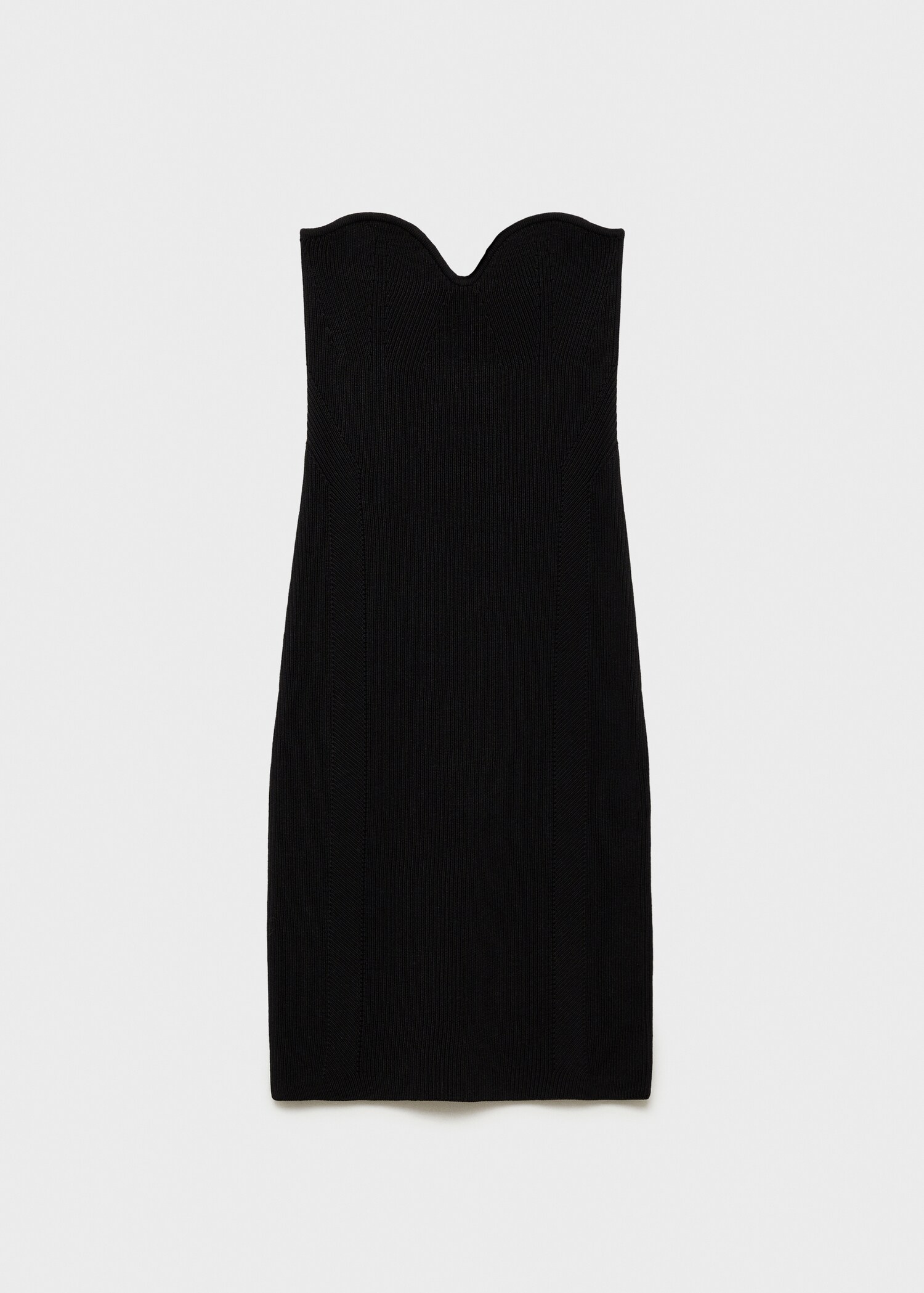 Heart-neckline knitted dress - Article without model