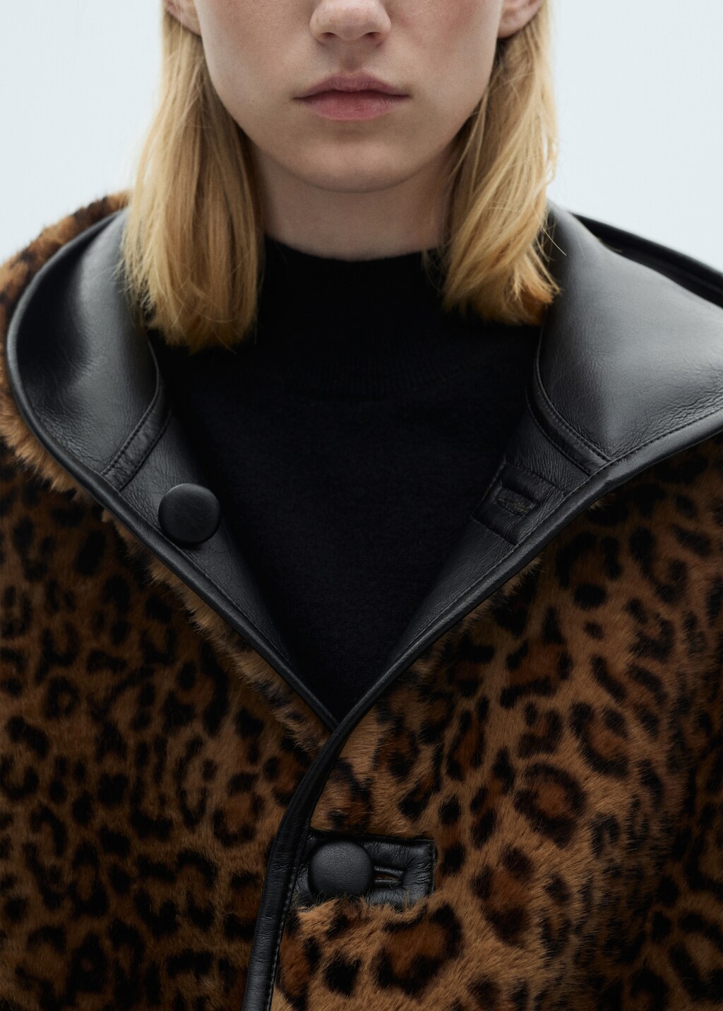 Reversible leopard-print jacket - Women | MANGO Japan Reversible leopard-print jacket - Women | MANGO Japan