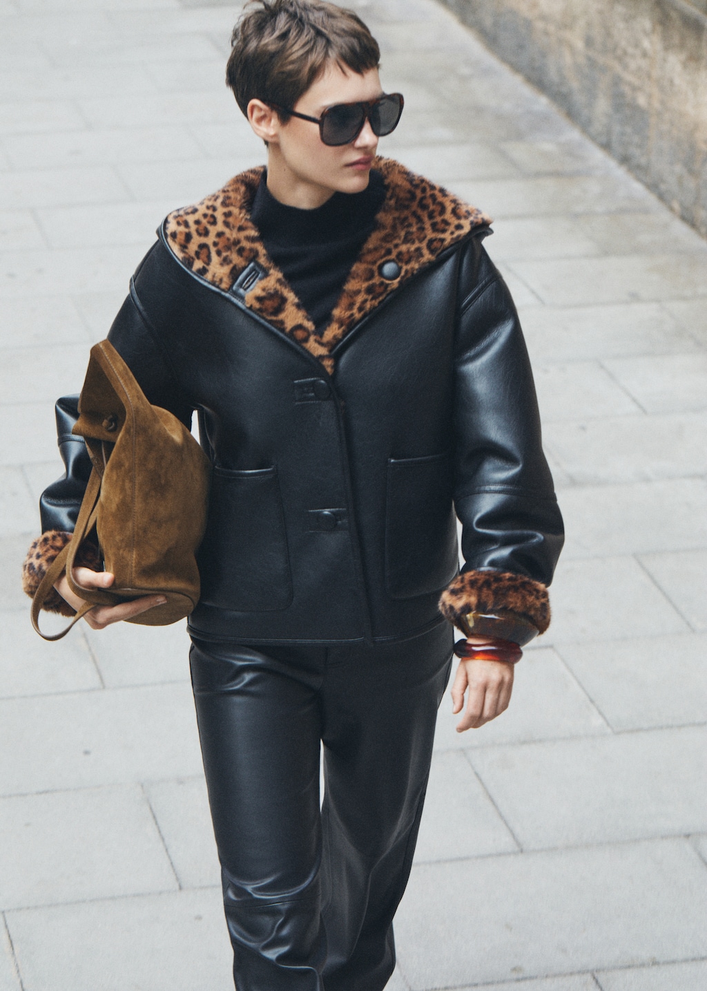 アパルトモン Leopard Print Reversible Blouson Leopard Bomber Jacket, Printed Bomber-jacket Animal Print
