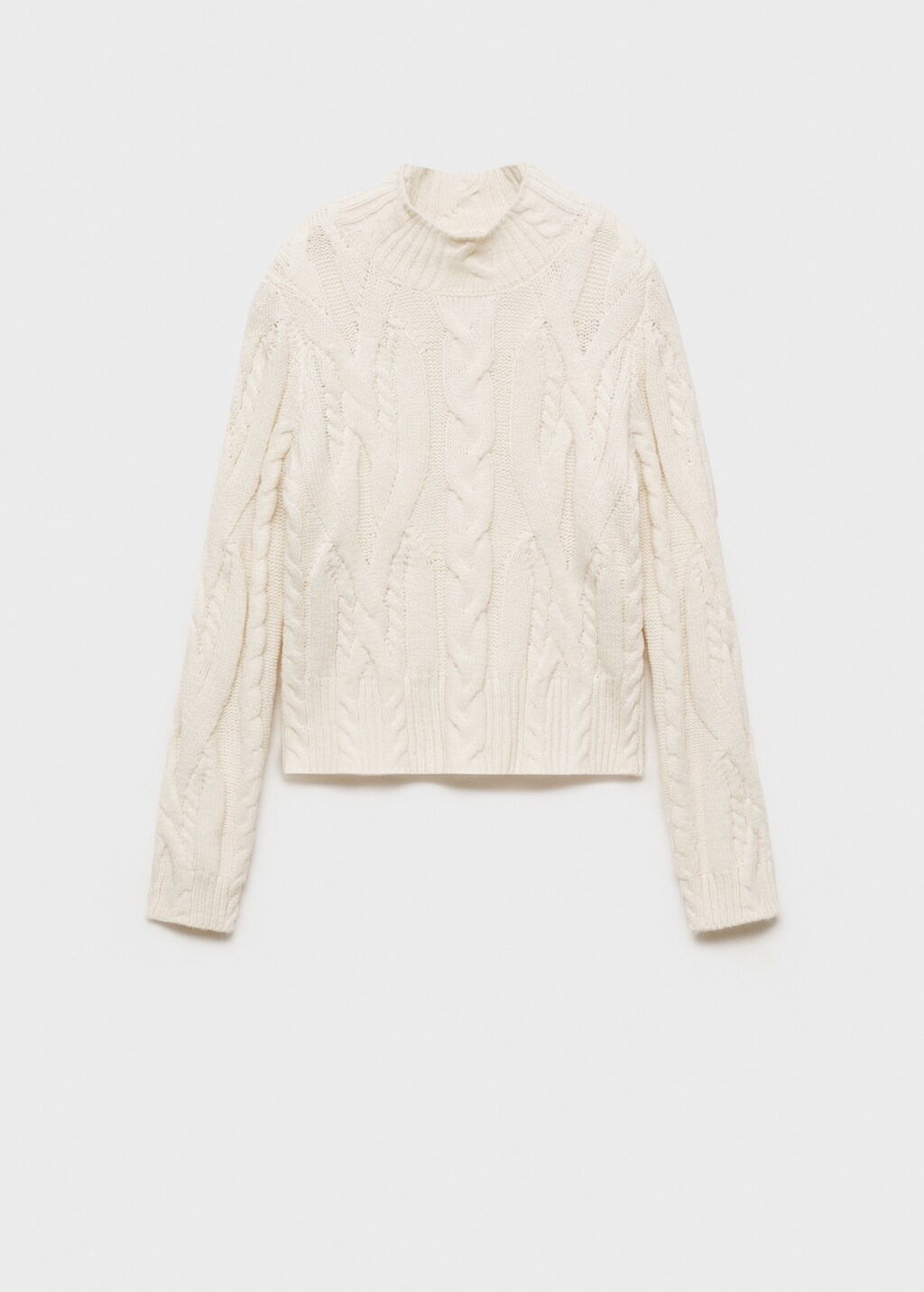 Mango Perkins-neck braided sweater thumbnail