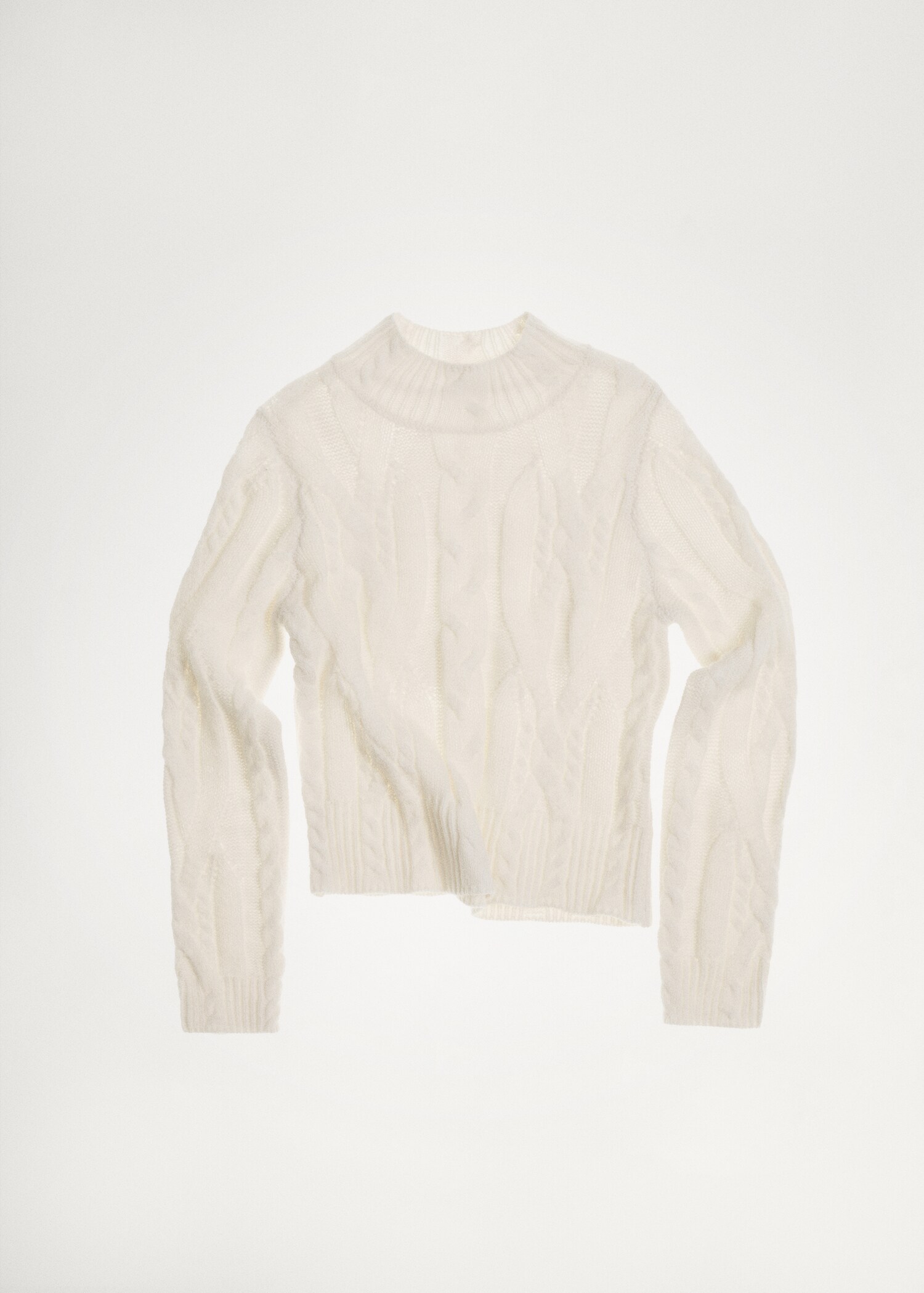 Braided sweater with perkins neck - Details of the article 5