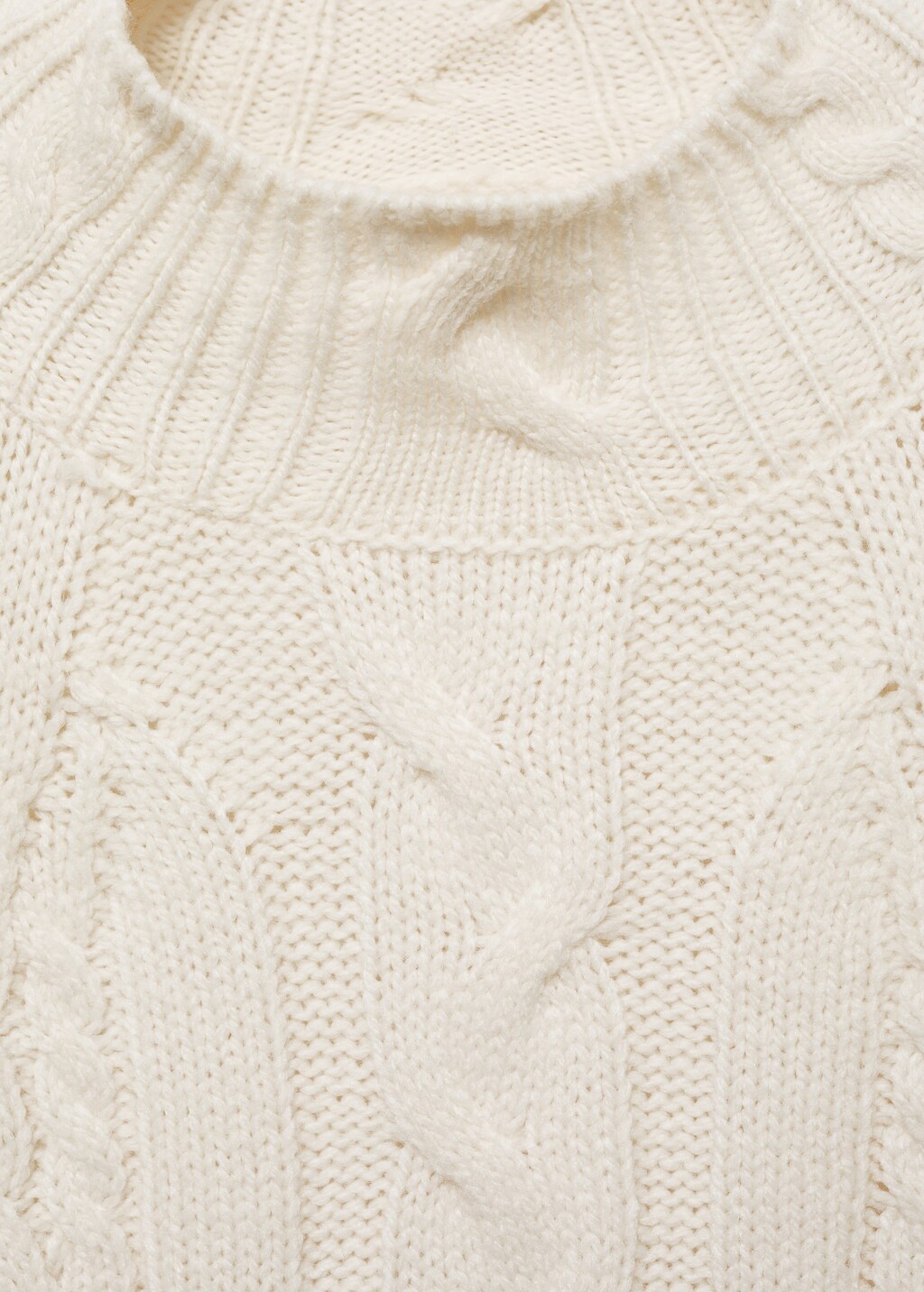 Mango Perkins-neck braided sweater thumbnail