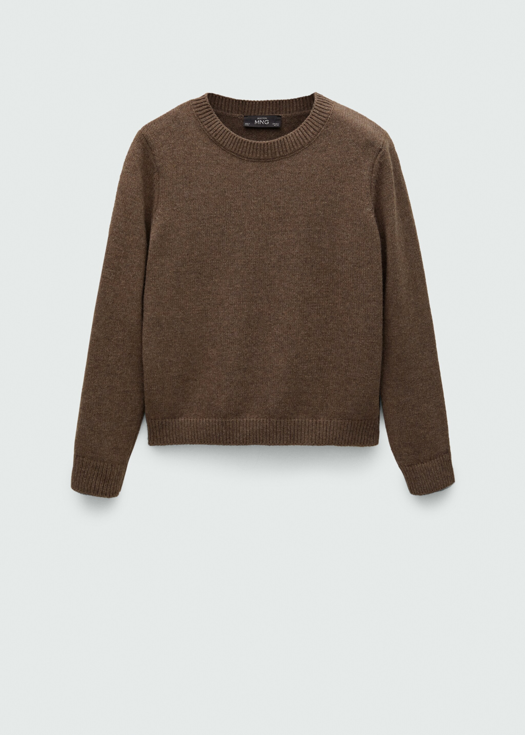 Rounded neck wool sweater - Article without model
