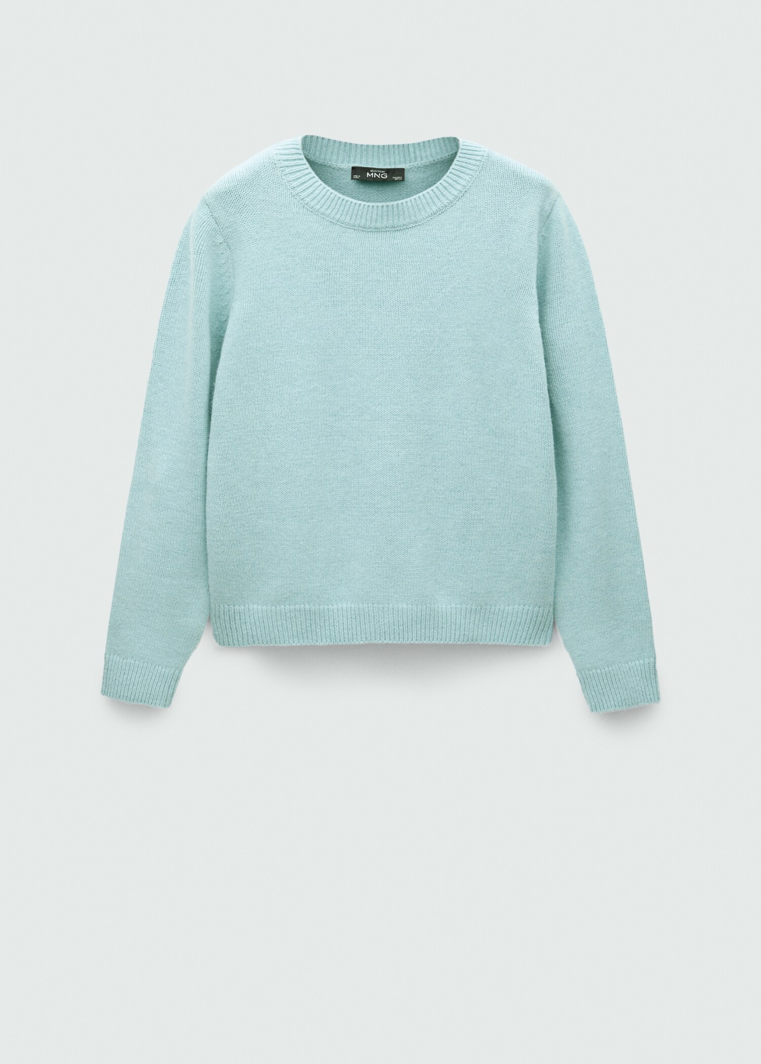 Rounded neck wool sweater - Article without model