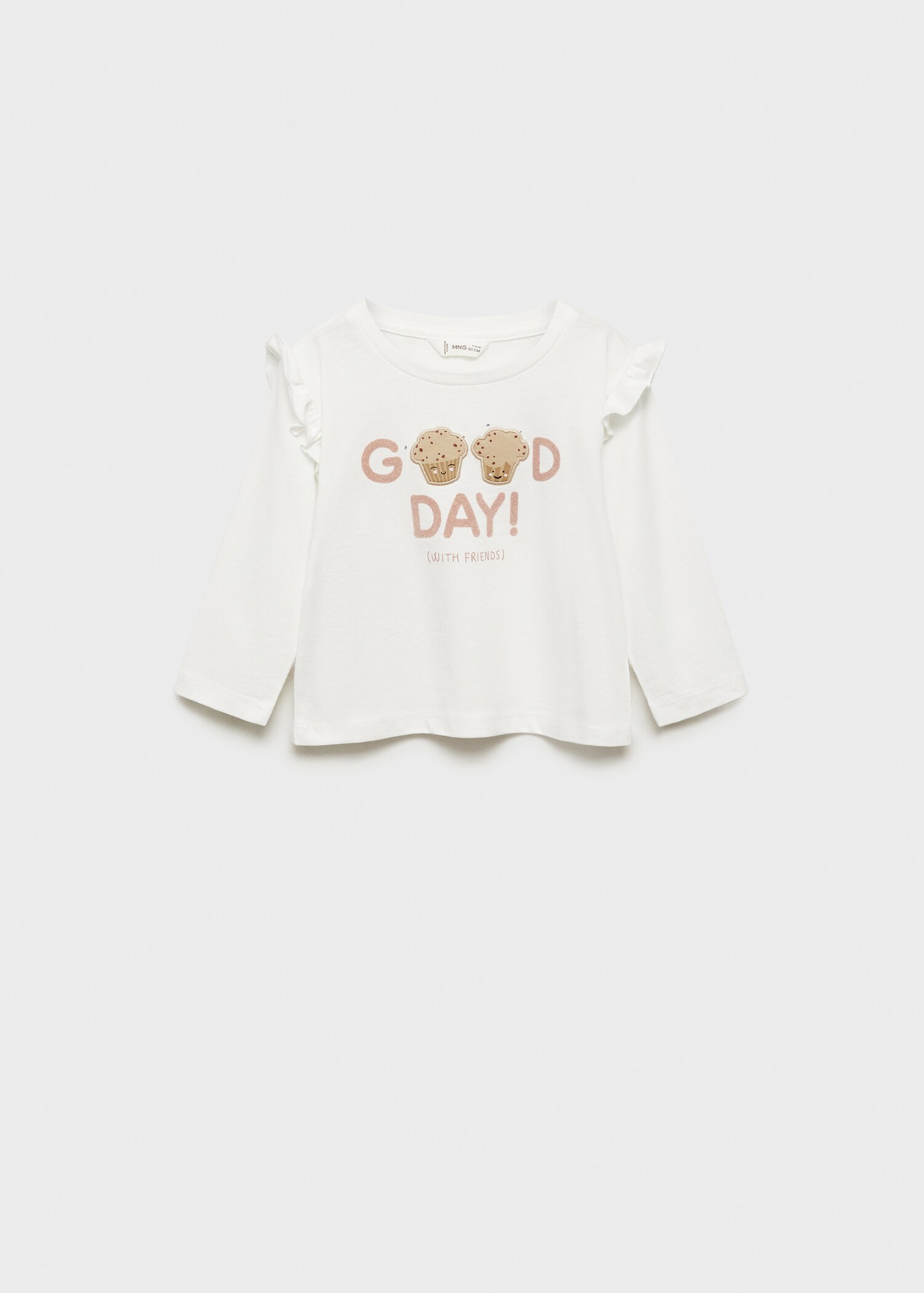 Ruffled message T-shirt - Article without model