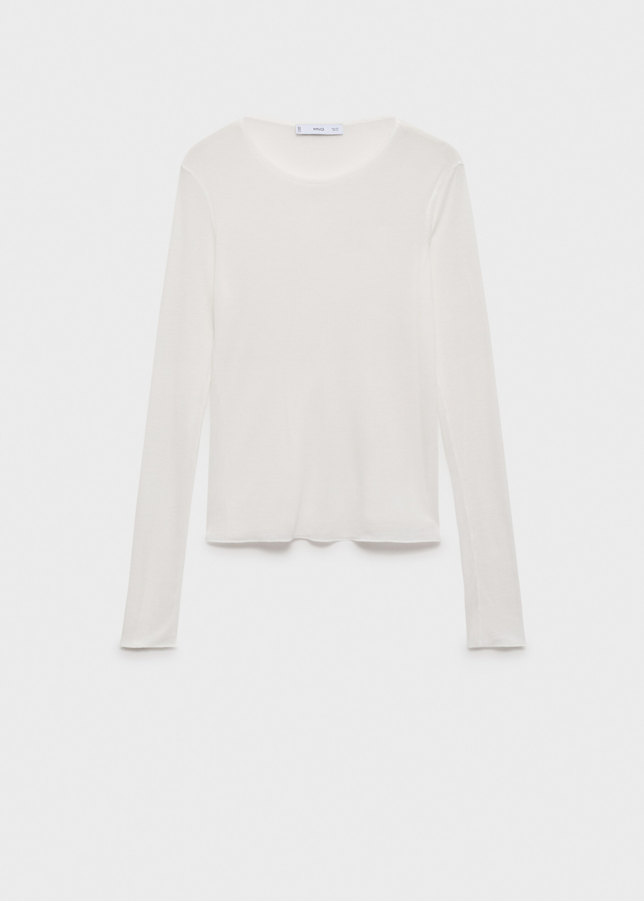 Fine ribbed knit top - Изделие без модели