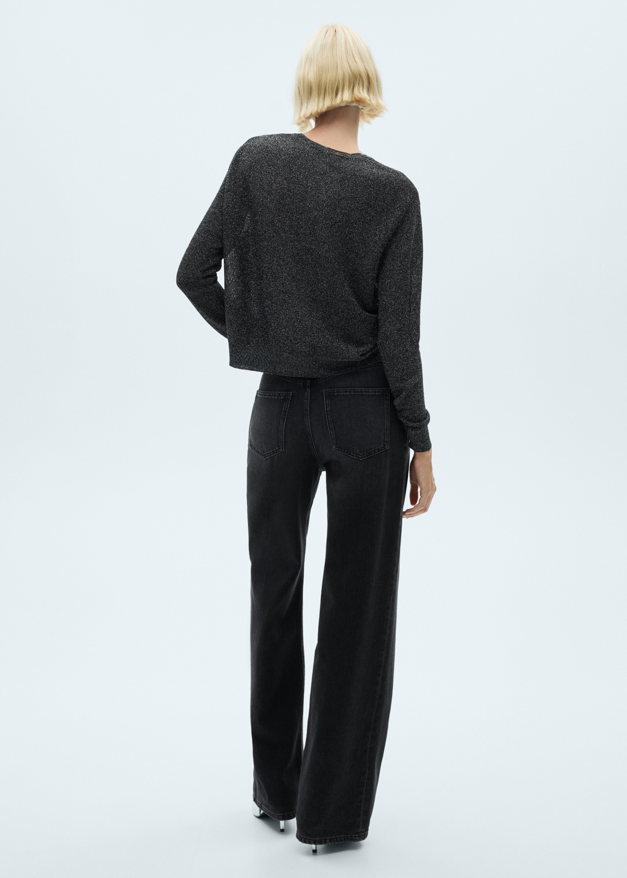 Crewneck lurex sweater - Reverse of the article