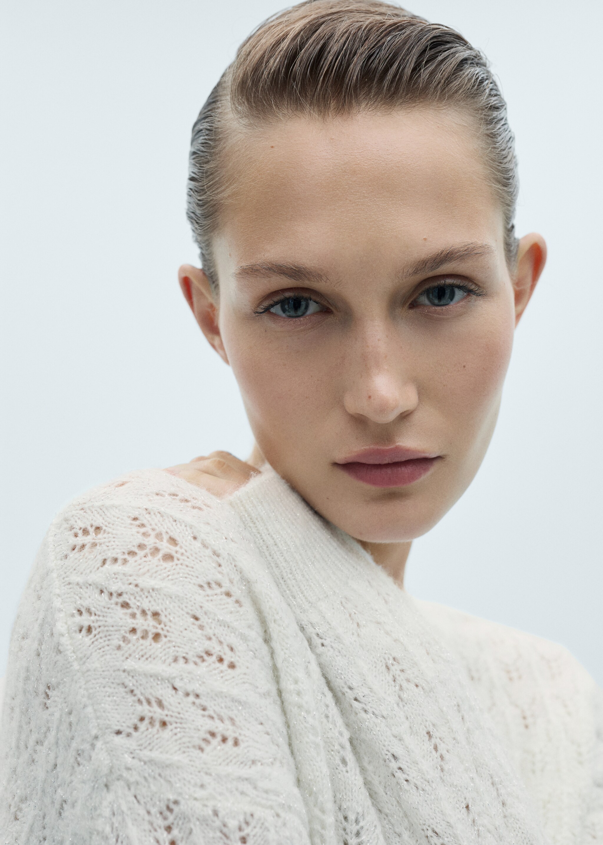 Openwork sweater with lúrex details - Details of the article 1