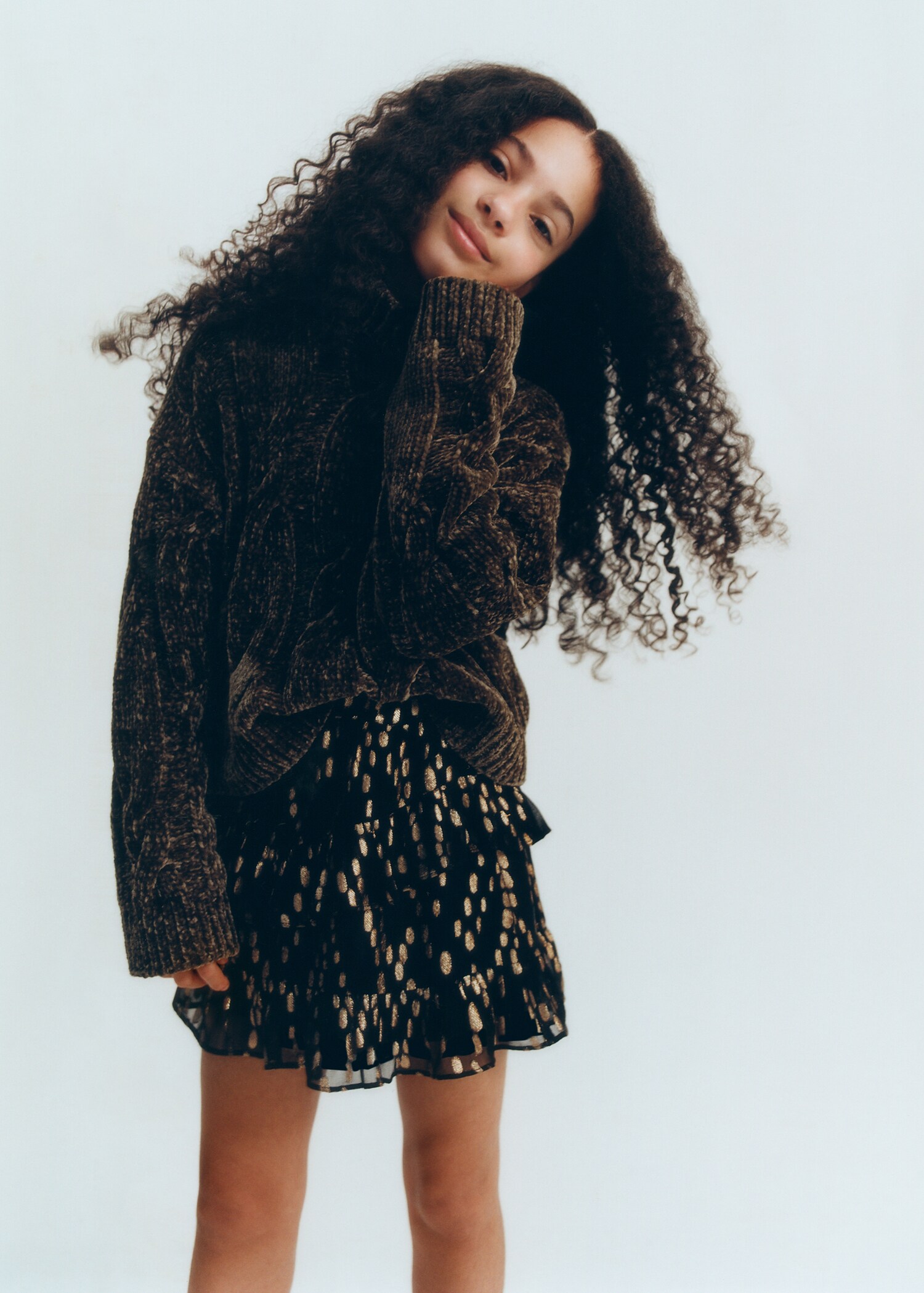 high neck Braided chenille sweater - Details of the article 5