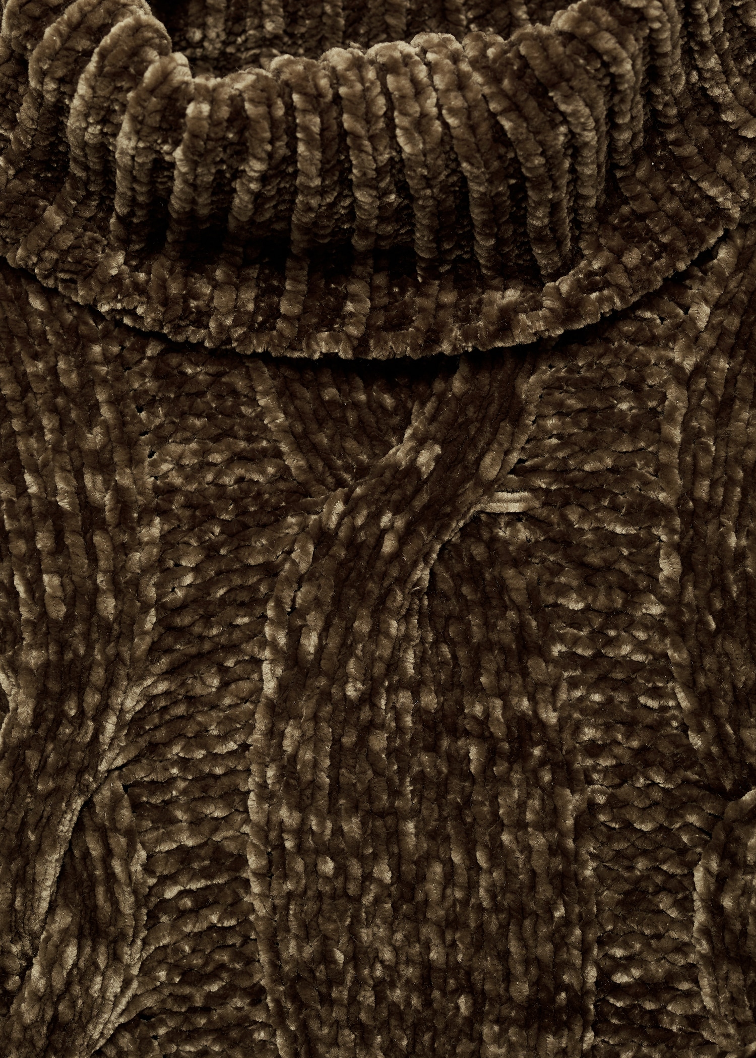 high neck Braided chenille sweater - Details of the article 8
