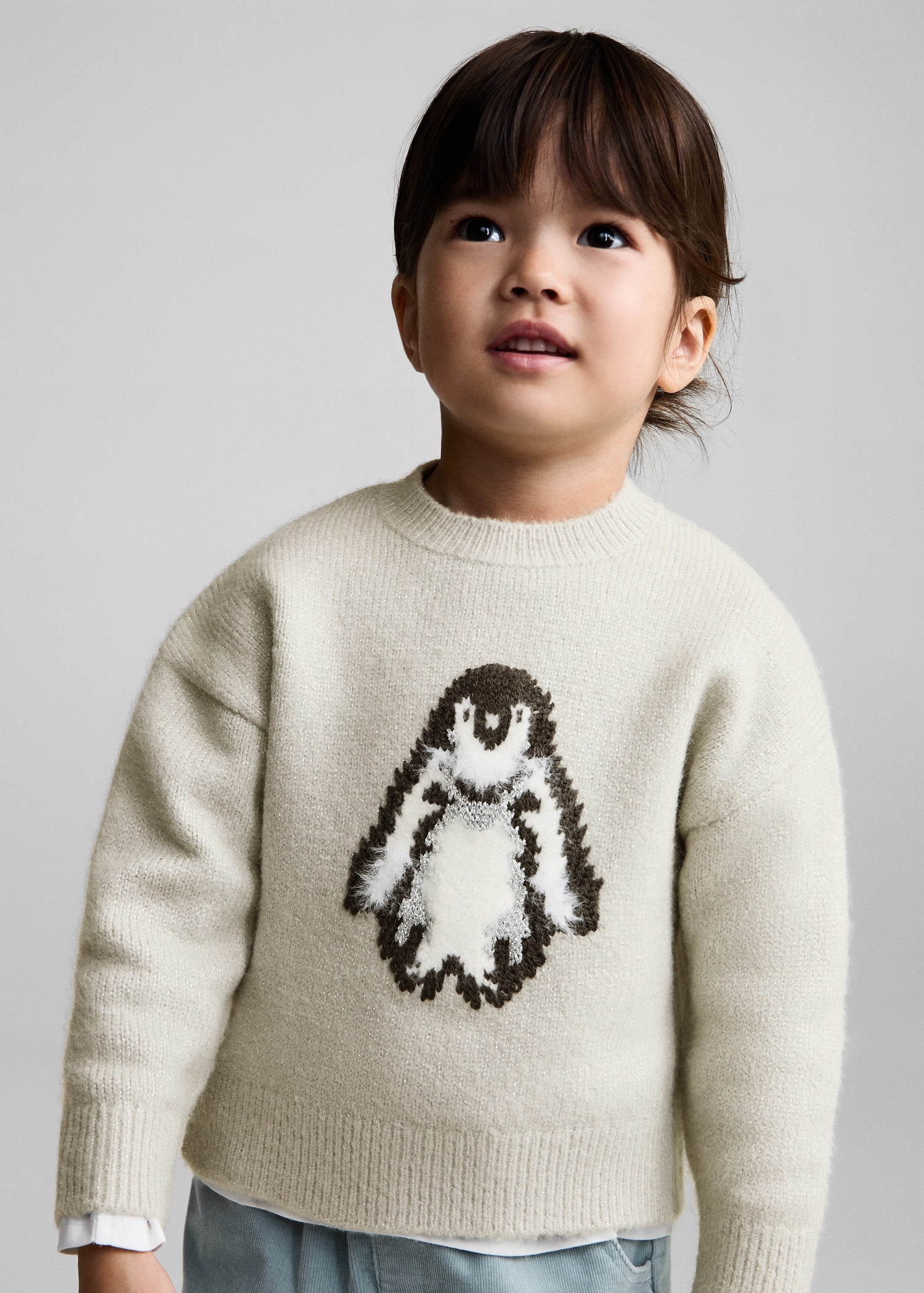 Penguin embroidered knit sweater Kids MANGO Niger