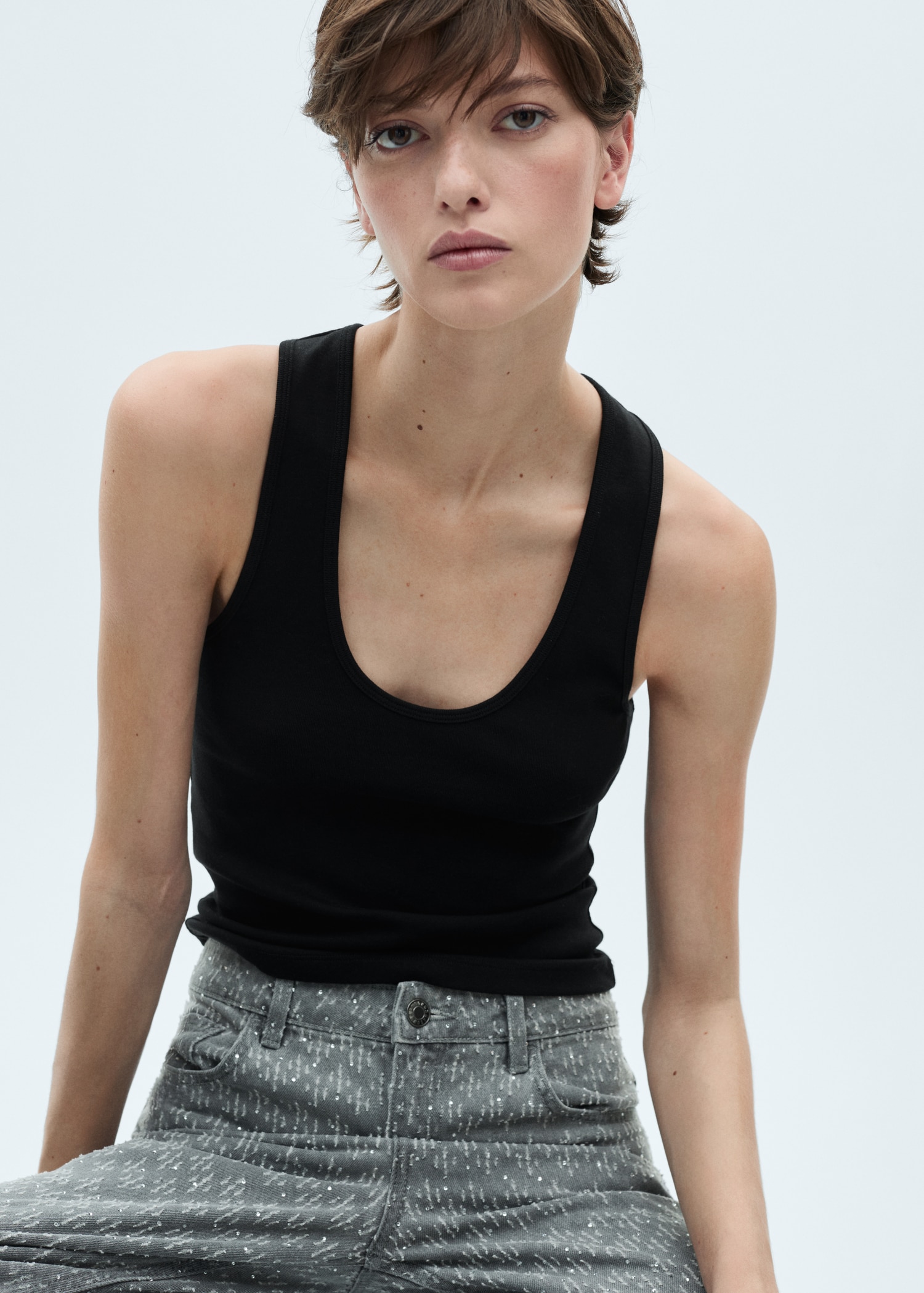 Top coton bretelles larges